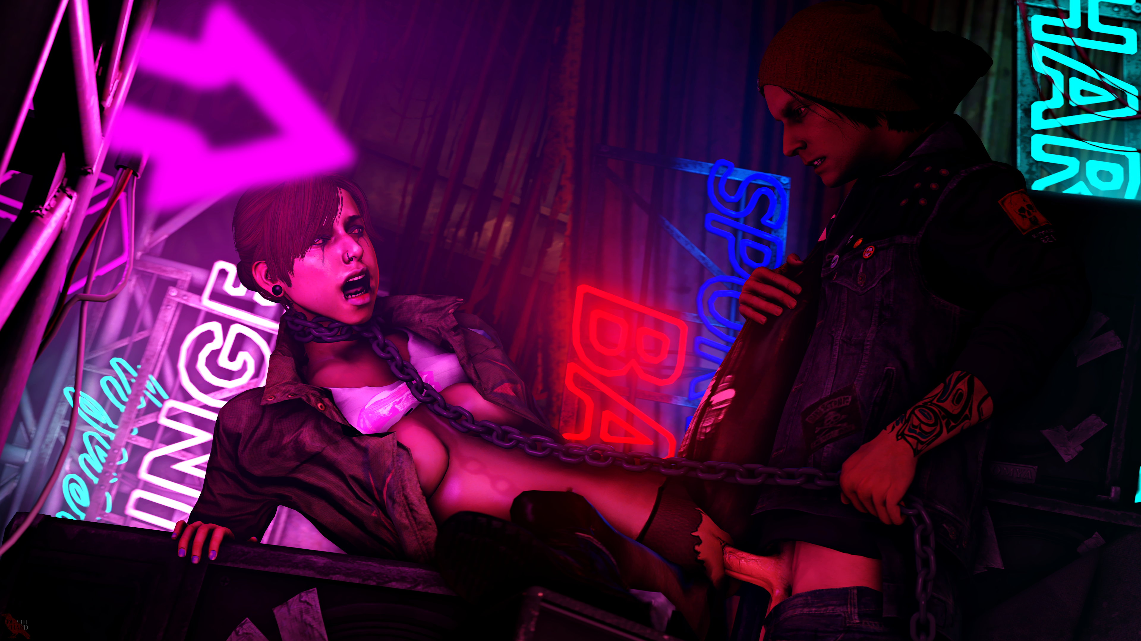 infamous, infamous: first light, chains, crying, delsin rowe, exposed breas...