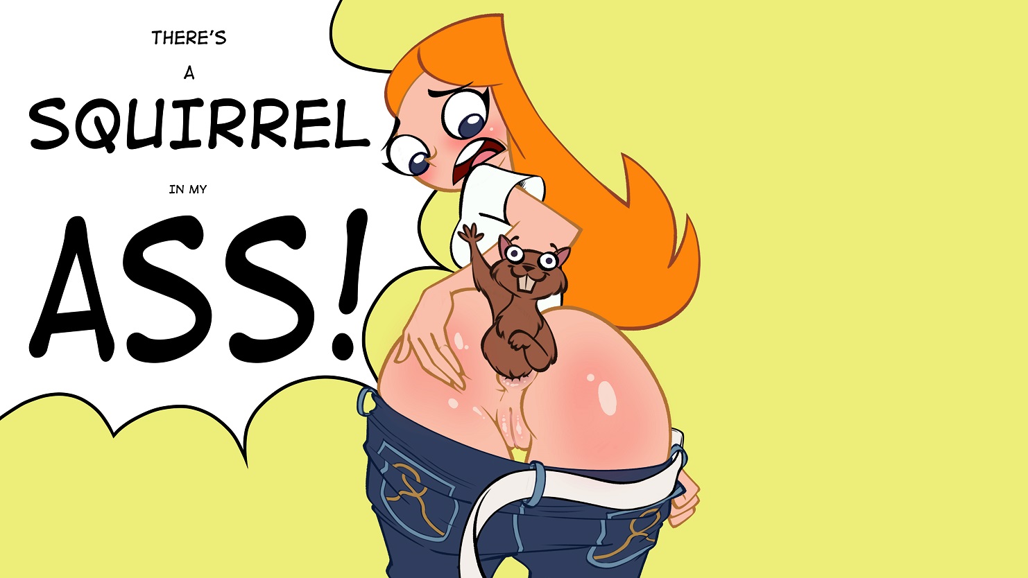 candace flynn, phineas and ferb, 1girls, anal, anal insertion, ass, blushin...