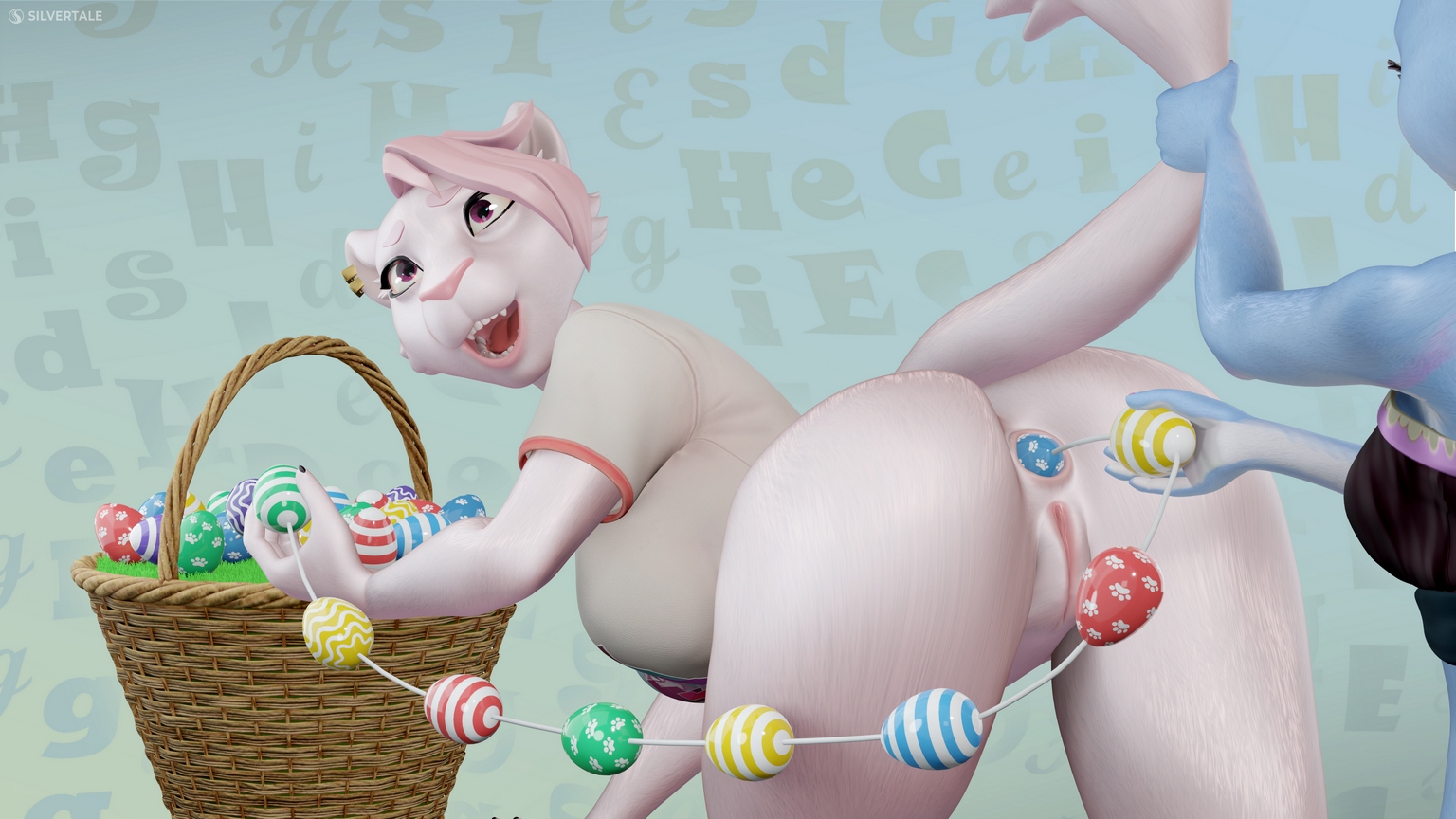 Easter egg anal beads
