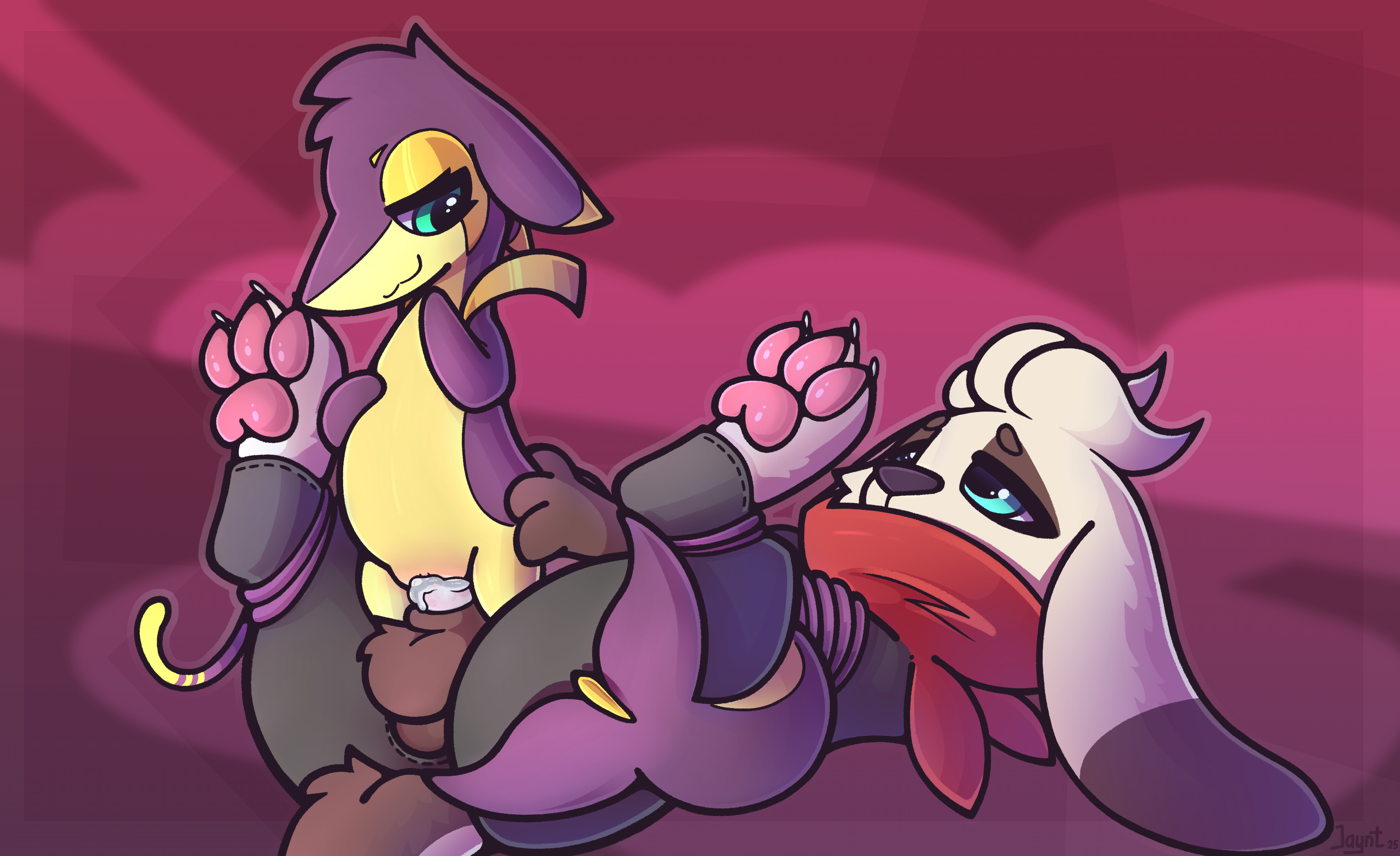 3_toes animal_genitalia animal_penis azir_(jaynt) blue_eyes blush bodily_fluids body_blush bound boundage brown_body brown_fur bunny_costume clothing cosplay costume cum cum_drip cum_in_vagina cum_inside cum_on_penis cumshot dripping duo ejaculation fan_character feet female female_on_feral female_penetrated feral feral_on_feral feral_penetrated feral_penetrating fish_tail fur generation_5_pokemon generation_8_pokemon genital_fluids genitals green_eyes grey_body hair hi_res hybrid interspecies jaynt lagomorph leporid male male/female male_penetrating male_penetrating_female mammal multicolored_body multicolored_fur multicolored_tail nightly_(jaynt) nintendo penetration penile penile_penetration penis penis_in_vagina plant pokemon pokemon_(species) purple_body pussy rabbit rabbit_ears raboot red_body scalie sex snivy tail toes vaginal_fluids vaginal_penetration vine_bondage vines vulva vulva_blush white_body white_fur white_hair yellow_body