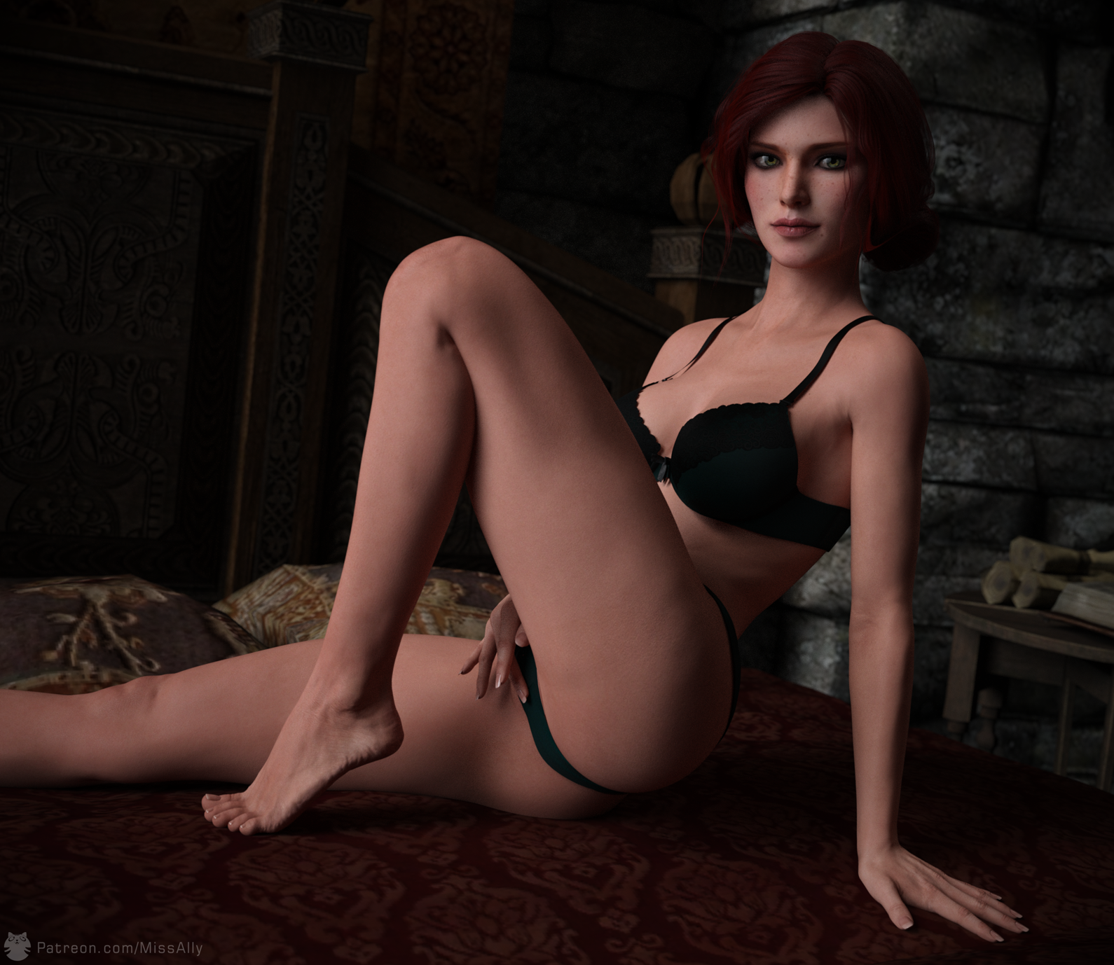 Triss merigold the witcher 3 3d model фото 99