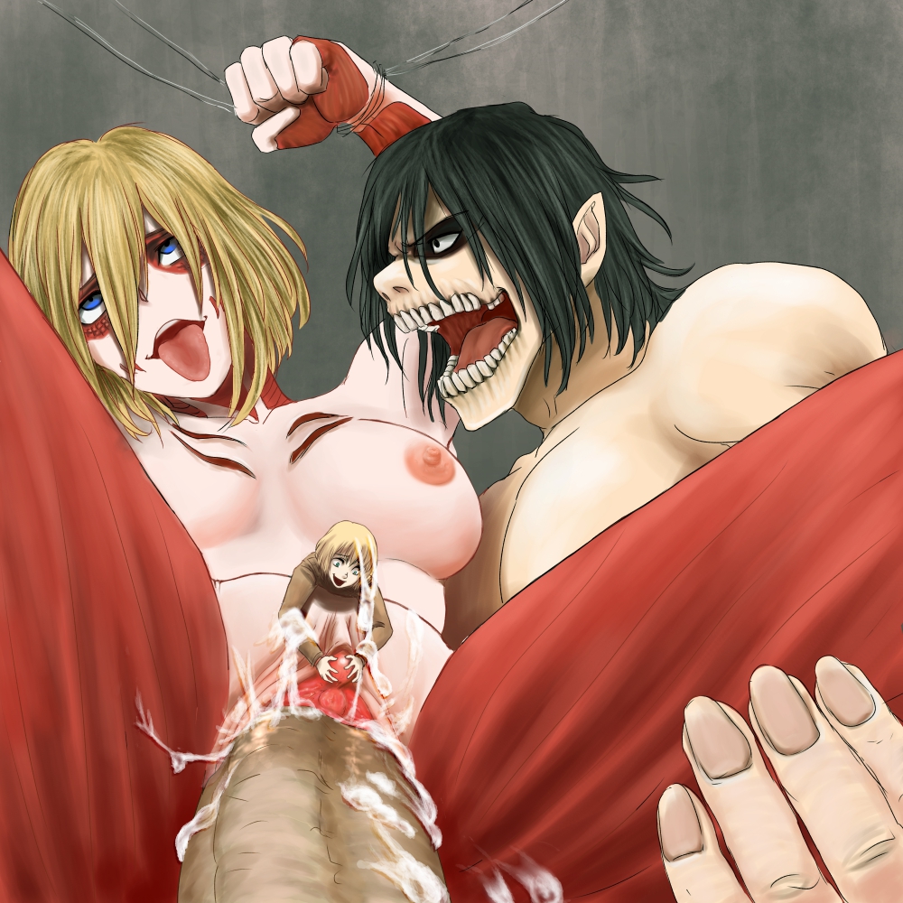 Rule34 - If it exists, there is porn of it / cb350four, annie leonhardt,  eren jaeger, female titan / 2459783