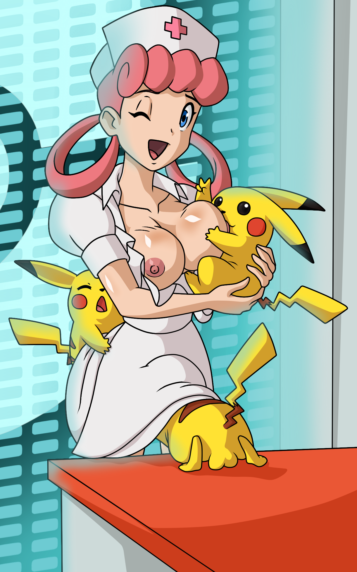 Rule34 - If it exists, there is porn of it / nurse joy, pikachu / 2257531