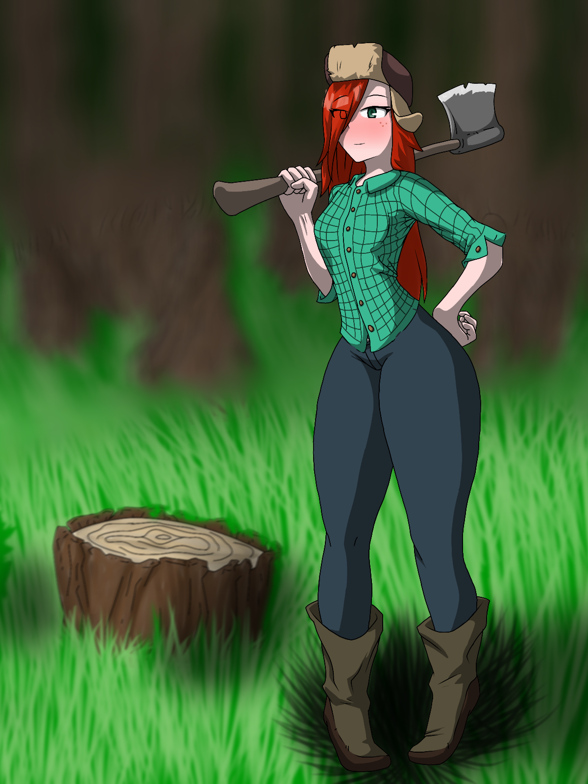 <b>wendy</b> corduroy, tagme, 1girls, female, red hair, thick, thick thighs.