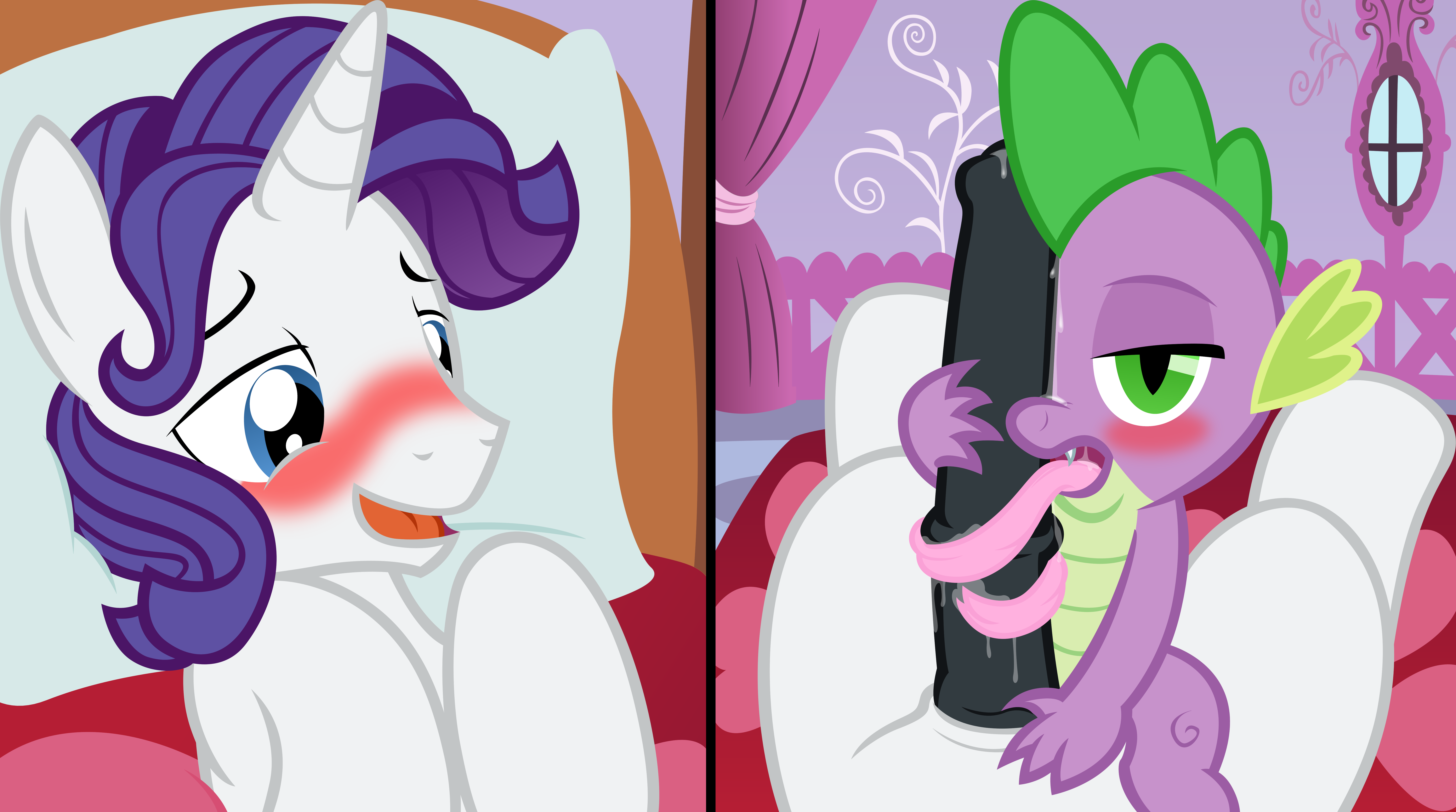 Rule34 - If it exists, there is porn of it / badumsquish, barb (mlp),  rarity (mlp), spike (mlp) / 1908595