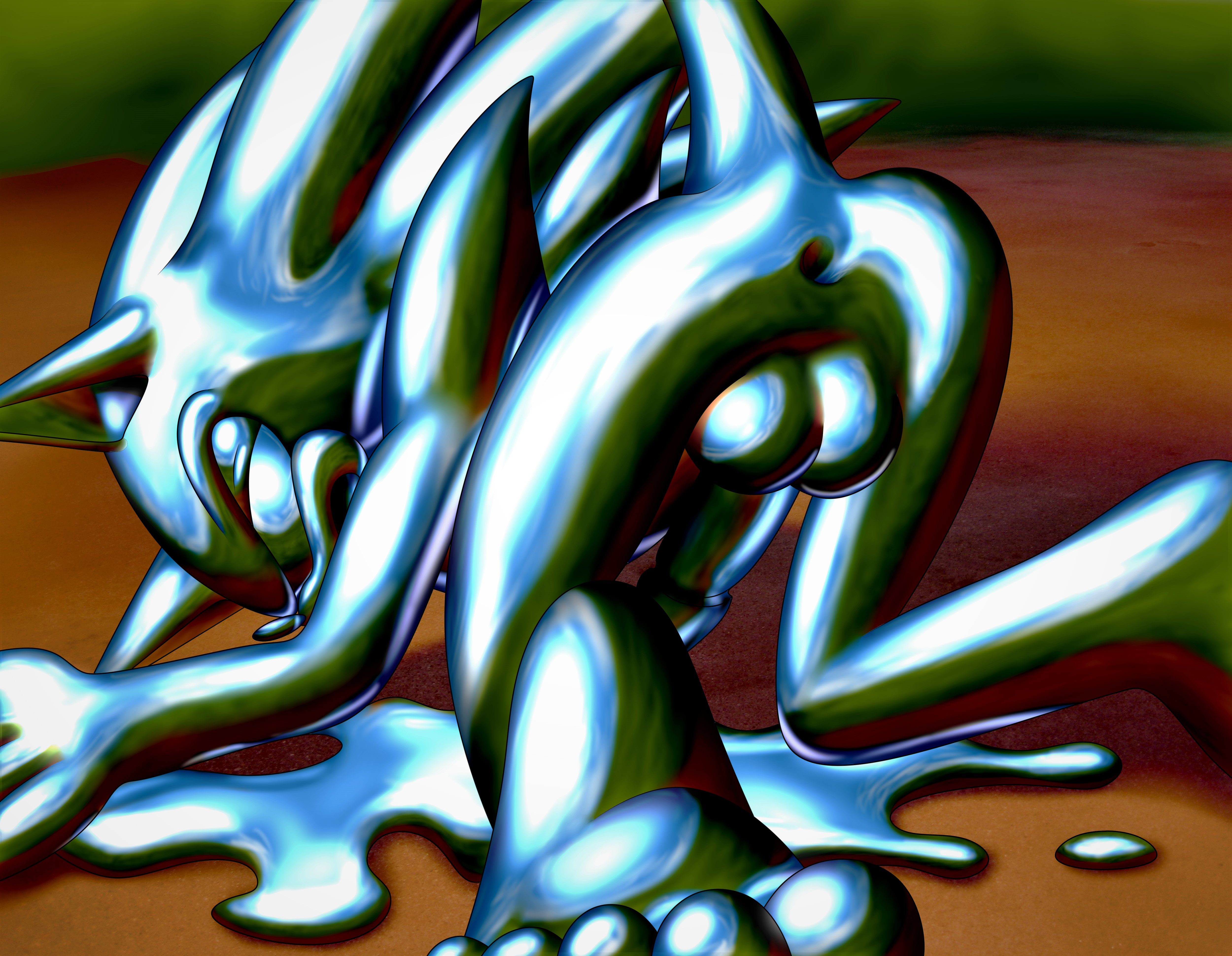 silverslime, sonic the hedgehog, sonic (series), absurd res, hi res, anal, anthro, cum, erection, goo creature, humanoid penis, liquid, liquid metal, machine, male, male only, masturbation, open mouth, penis, robot, robotization, slime, transformation, 