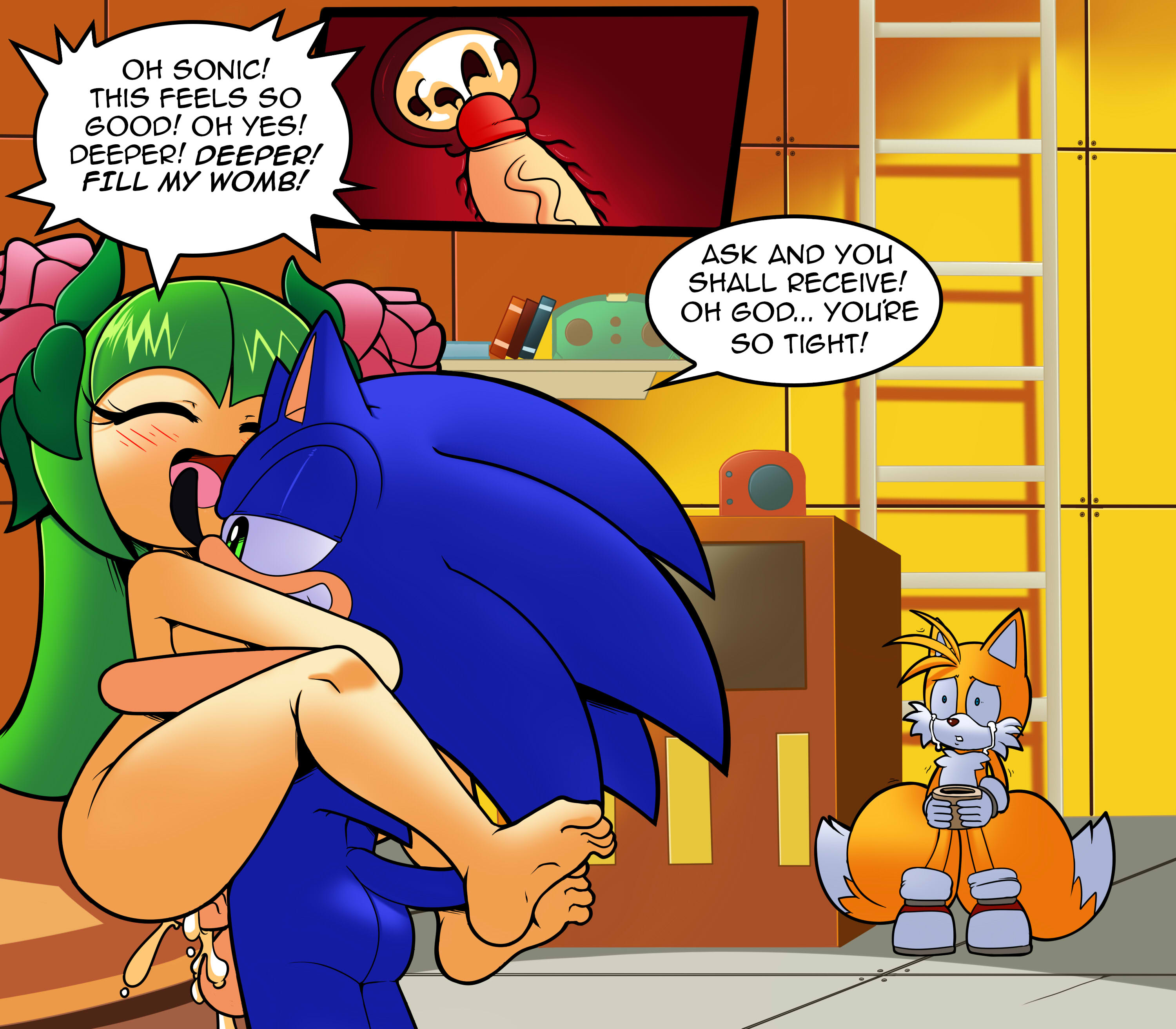 Rule34 - If it exists, there is porn of it  superbunnygt, cosmo the  seedrian, sonic the hedgehog, tails  1254112