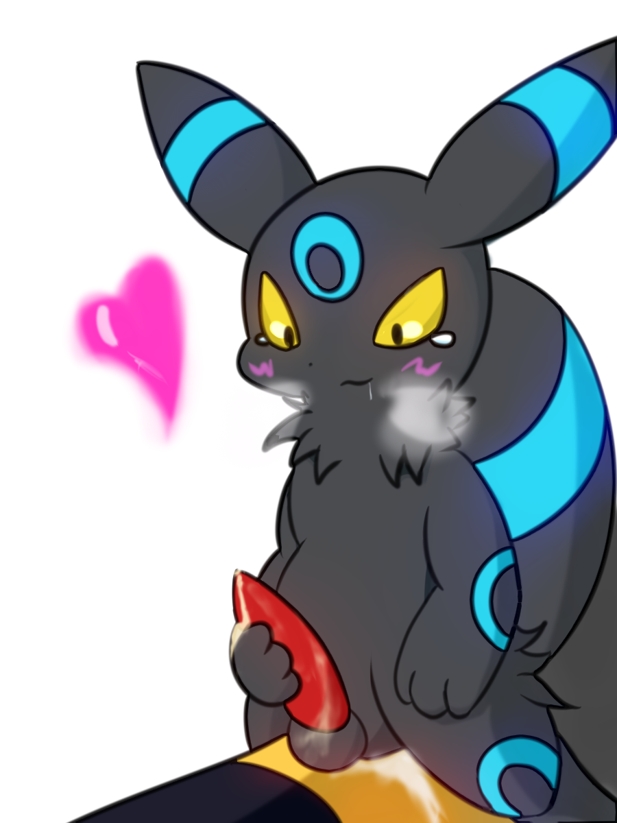 artist request, umbreon, color, tagme, blush, cum, feral, fur, handjob, interspecies, male, male only, masturbation, multiple males, nude, penis, pokemon, yaoi, 