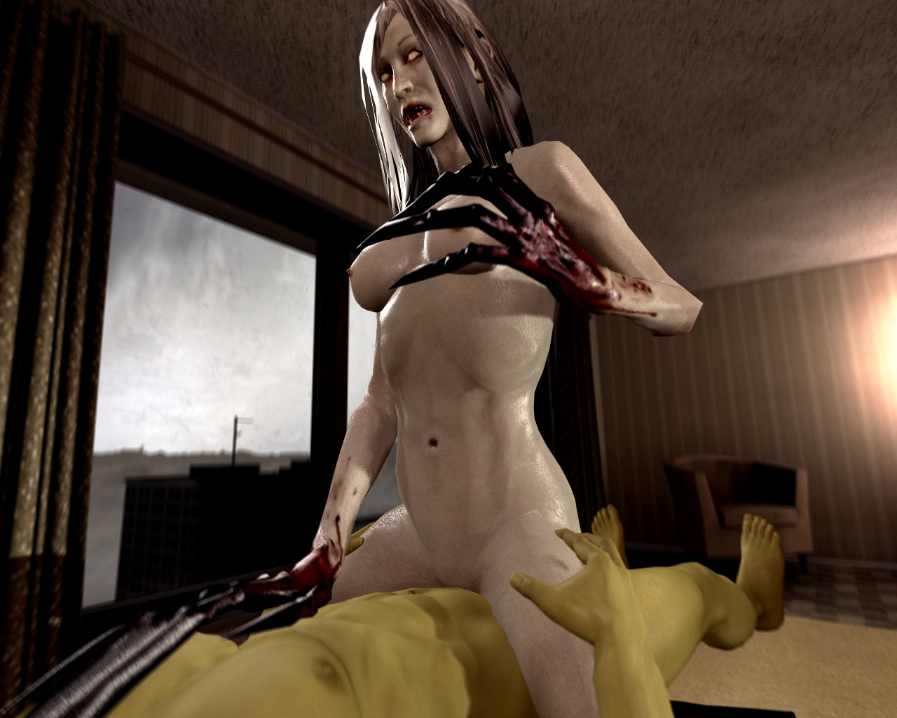 hunter, the witch, left 4 dead, left 4 dead 2, 3d, 