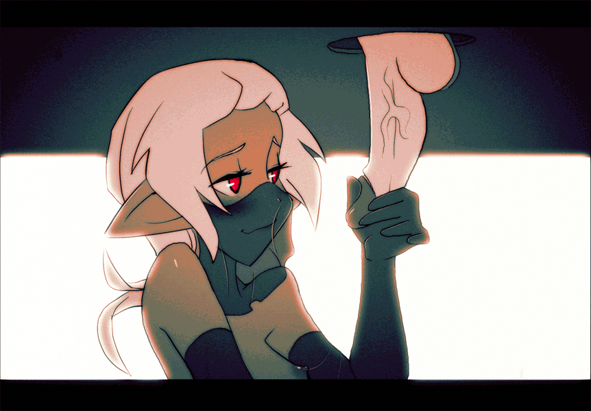 animated aroused assertive_female bouncycherries elf_ears femdom handjob milking milking_table table