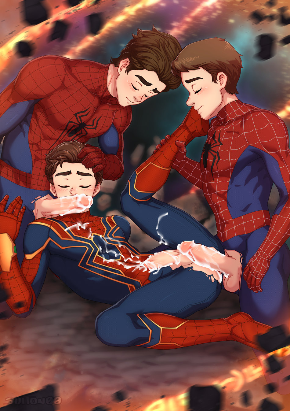 Rule34 - If it exists, there is porn of it / suiton, andrew garfield,  spider-man, tobey maguire, tom holland / 6334937