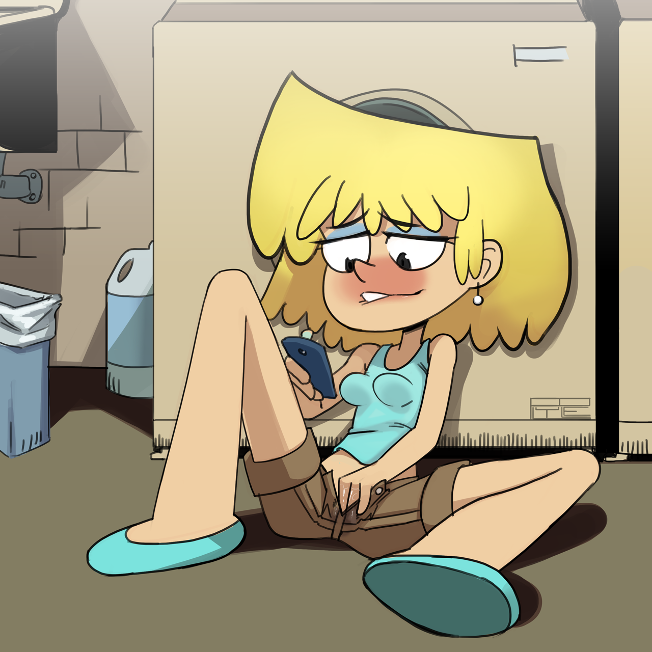 polyle, lori loud, the loud house, 1girl, blonde hair, cellphone, clothed, ...