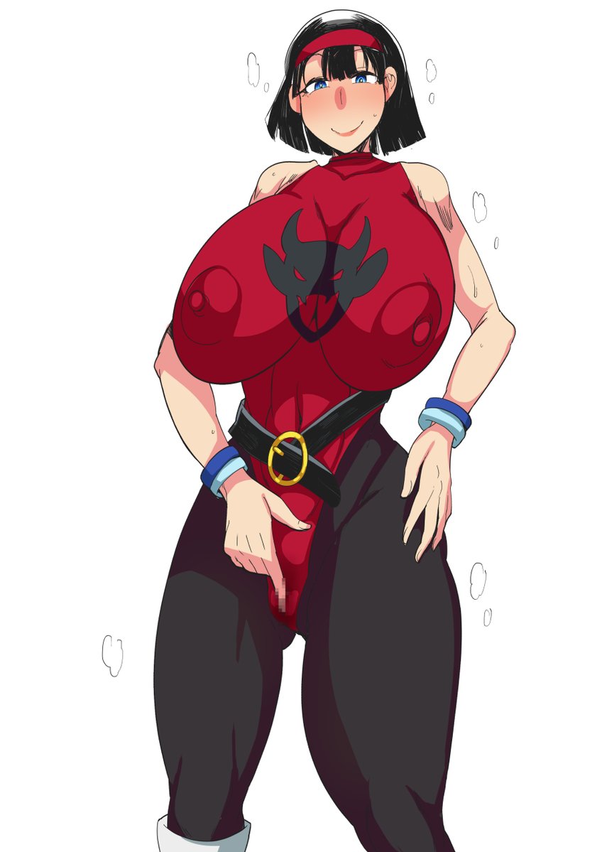niwatora, videl, dragon ball, dragon ball super, 1girls, bimbo, bob cut, breasts, busty, cleavage, curvy, dat ass, erect nipples, gigantic breasts, hourglass figure, huge areolae, nipple bulge, puffy nipples, voluptuous, wide hips, 