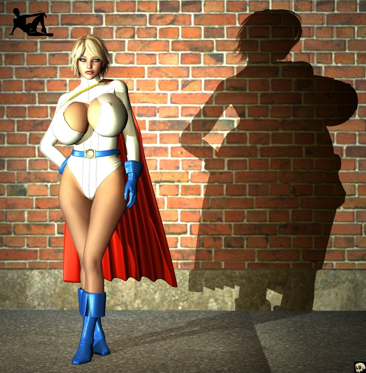 Power girl 3d hentai фото 23