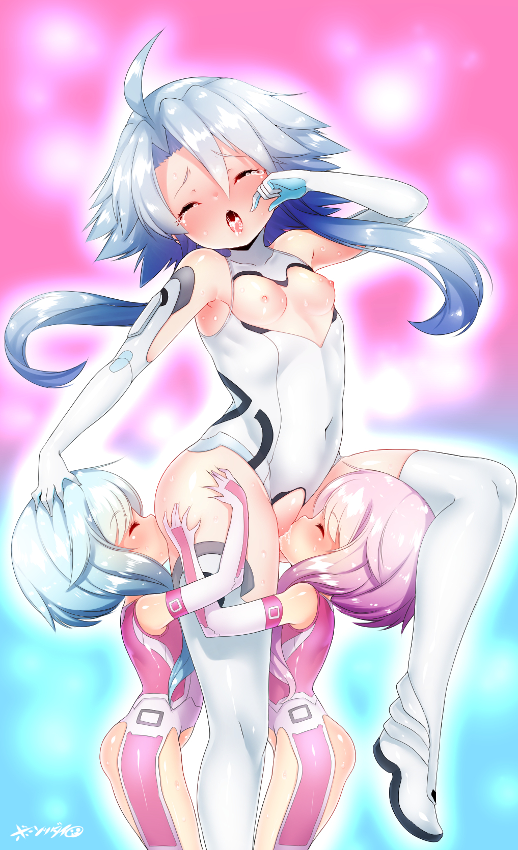 Rule34 - If it exists, there is porn of it / blanc, ram (neptunia), rom  (neptunia), white heart, white sister ram, white sister rom / 2203459