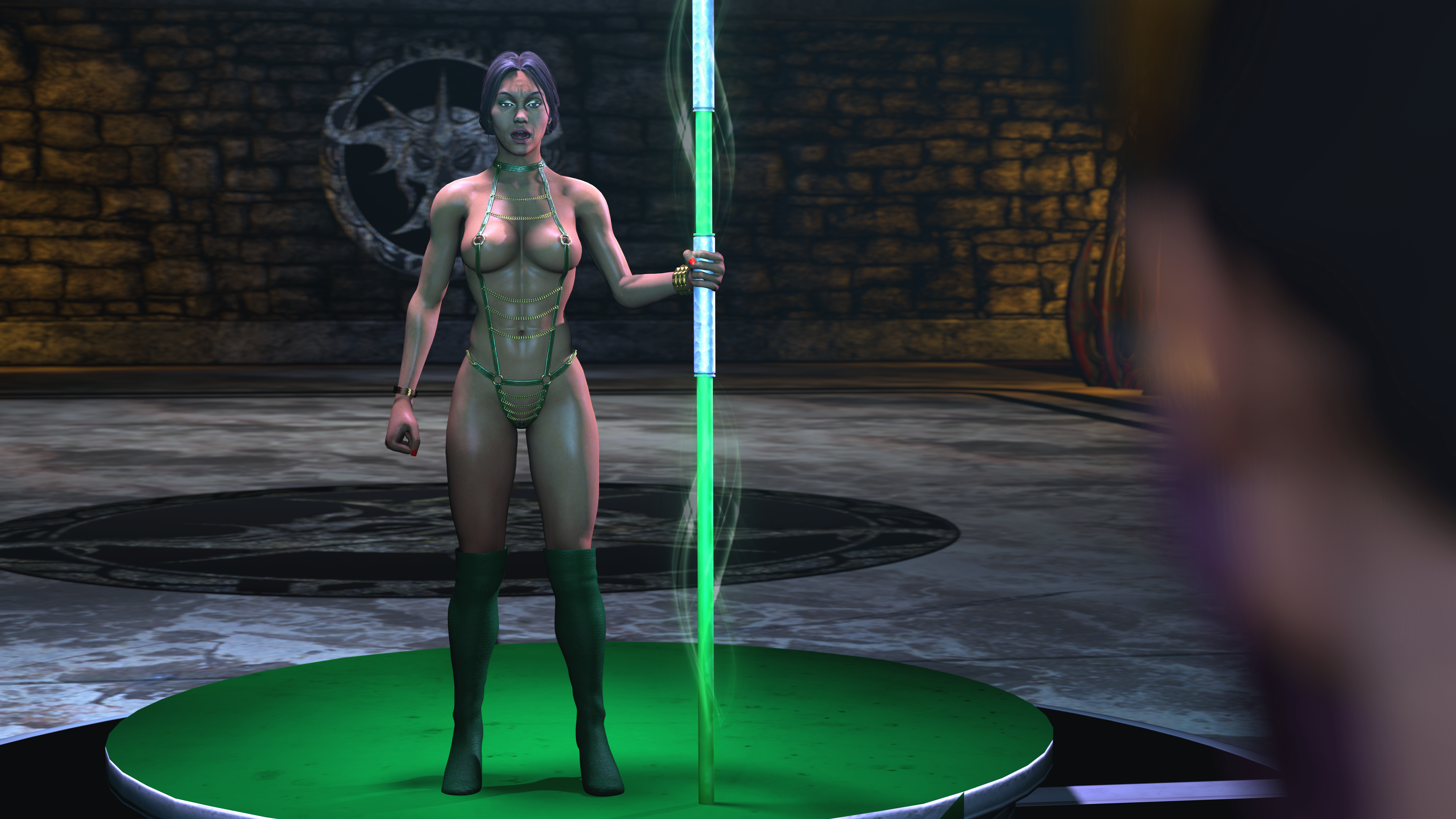 smokescreen117, <b>jade</b> (mortal kombat), mileena, mortal kombat, breasts, dark...