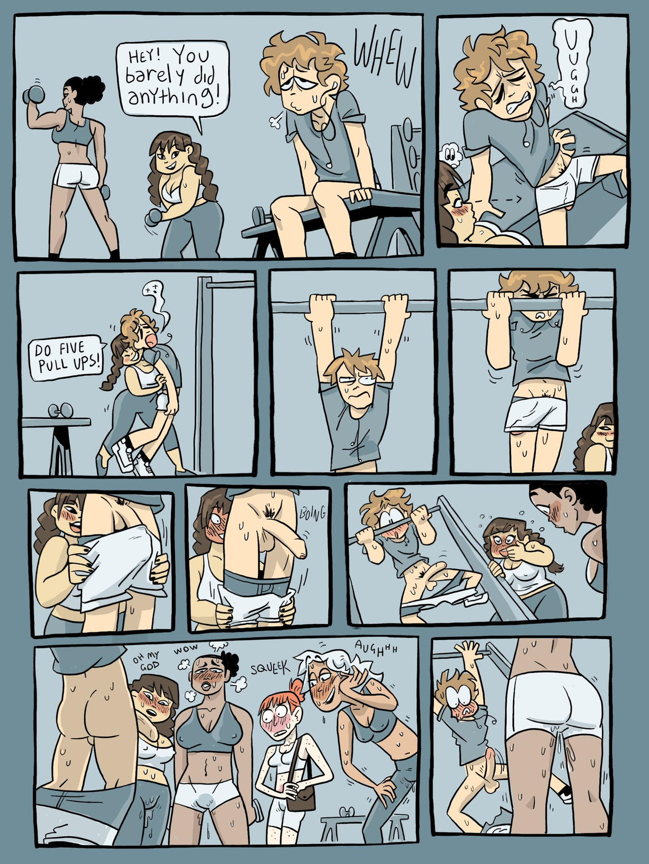 Accidental erection rule 34 porn comic