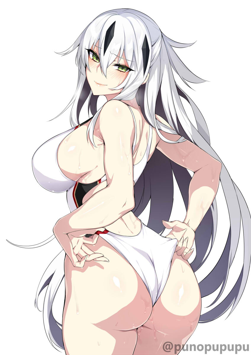 punopupupu, tagme, 1girls, female, white hair, 