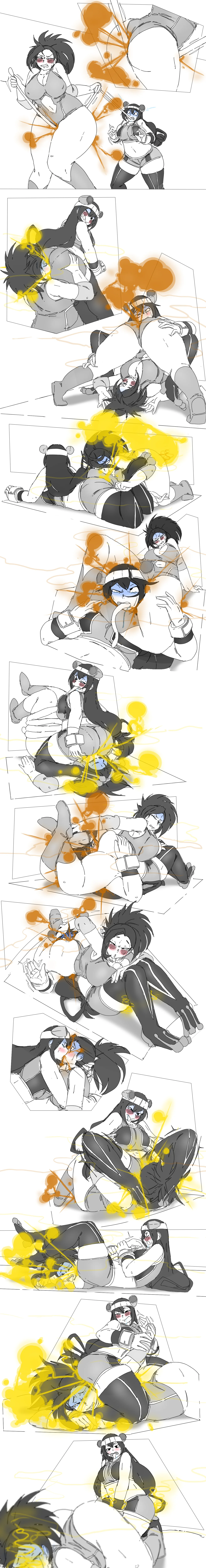 lazei, momo yaoyorozu, tsuyu asui, my hero academia, sketch, uncolored, 2girls, above view, ass, ass grab, ass on face, ass up, big ass, big breasts, big butt, blush, bondage, cleavage, closed eyes, drooling, face in ass, facesitting, fart, fart cloud, fart fetish, farting, farting in face, grabbing own ass, hand on head, kissing, laying down, laying on stomach, legs apart, legwear, looking back, looking down, one eye closed, open mouth, rear view, shorts, standing, tears, thick thighs, thigh grab, tongue, tongue out, viewed from above, visible breath, wrestling, yuri, 