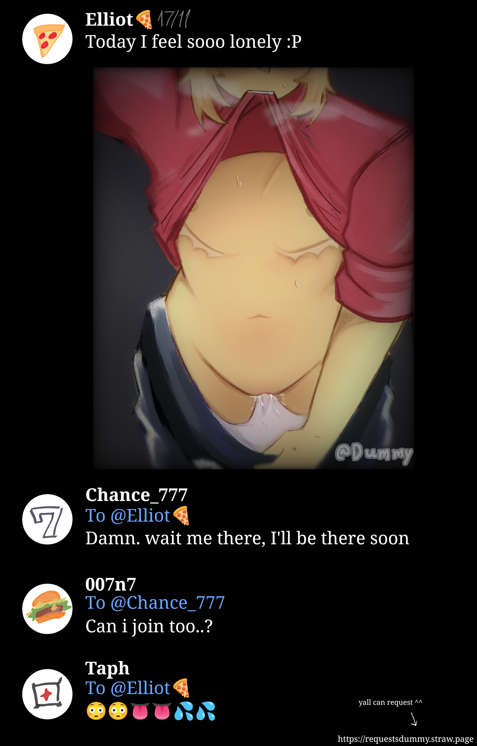 007n7_(forsaken) chance_(forsaken) cuntboy dummy_6689 elliot_(forsaken) elliot_(work_at_a_pizza_place) english_text forsaken_(roblox) mastectomy_scar pulling_down_pants roblox roblox_game robloxian self_upload social_media tagme taph_(forsaken) teasing top_surgery_scars trans_man work_at_a_pizza_place