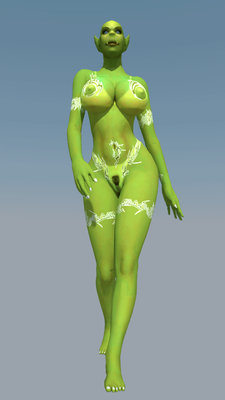 Nude Female Body Walking Gifs