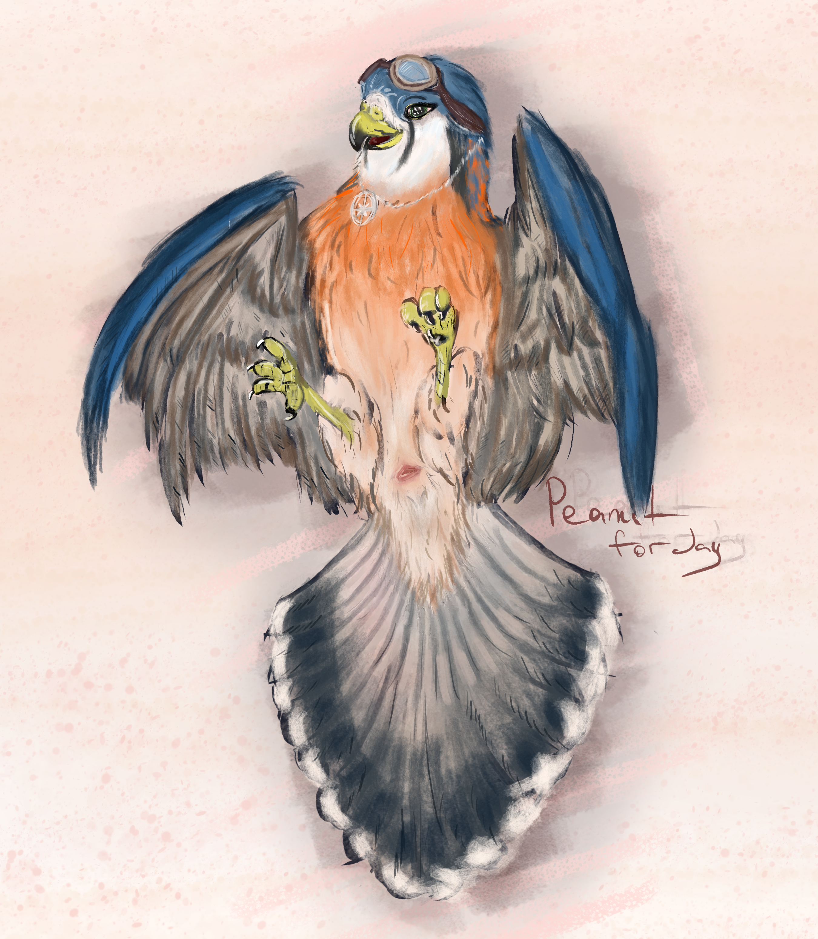 absurd_res anatomically_correct anatomically_correct_cloaca anatomically_correct_feet anatomically_correct_genitalia animal_genitalia avian avian_butt avian_feet beak bird black_body black_claws black_feathers blue_body blue_feathers blue_fur bodily_fluids cheek_tuft claws cloaca cloaca_juice cloacal detailed eyewear facial_tuft falcon falconid feathers female feral fluffy fluffy_tail fur genital_fluids genitals glasses green_eyes grey_body grey_feathers grey_fur happy hi_res jewelry kestrel leela_(eagle683) looking_at_viewer looking_pleasured lying neck_tuft necklace open_beak open_mouth orange_body orange_feathers orange_fur peanut_for_jay pink_cloaca solo spirit tail tail_feathers triangular_cloaca tuft what white_body white_feathers white_fur wings yellow_beak yellow_claws yellow_legs