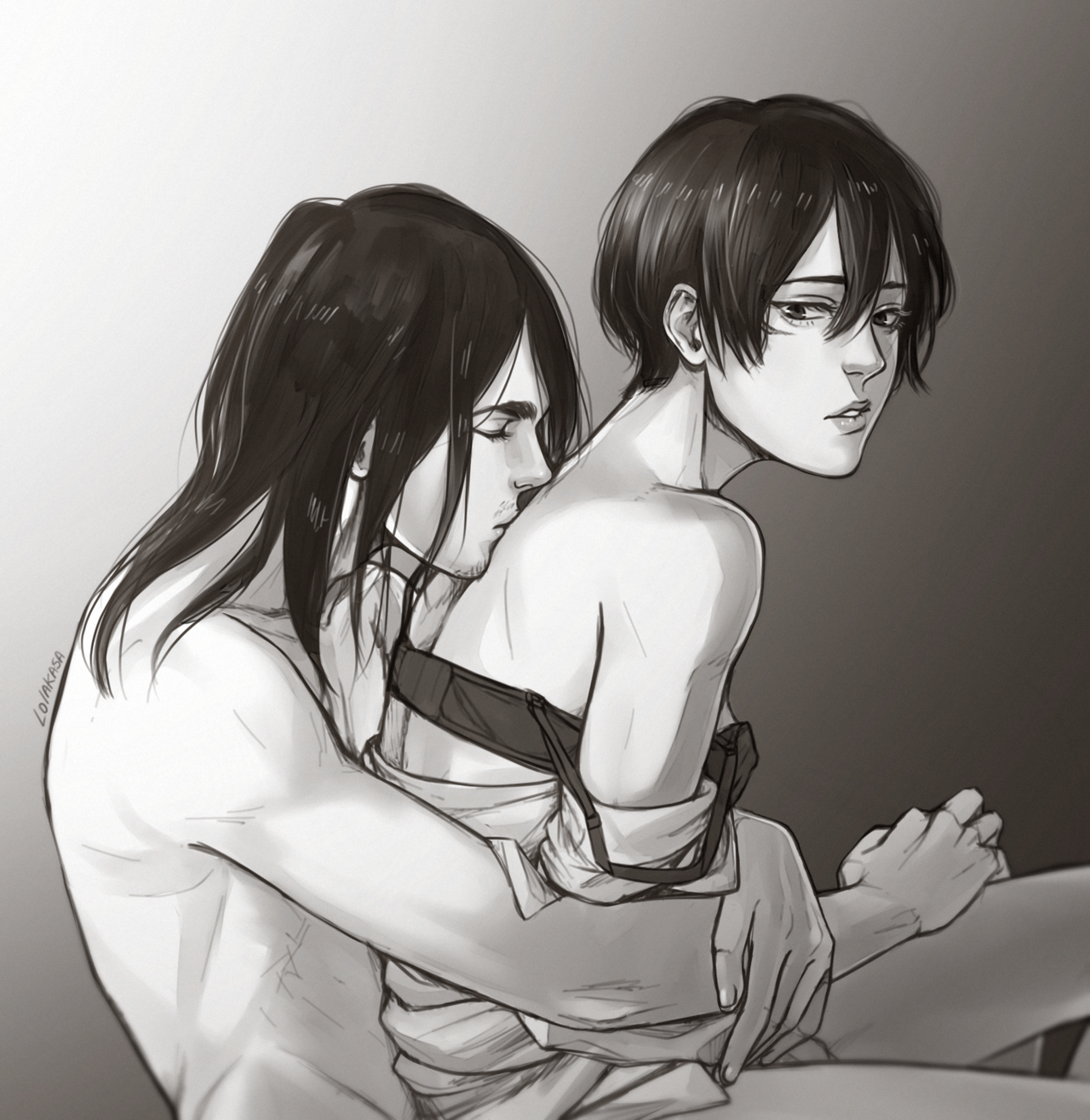 Rule34 - If it exists, there is porn of it / eren jaeger, mikasa ackerman /  6088953