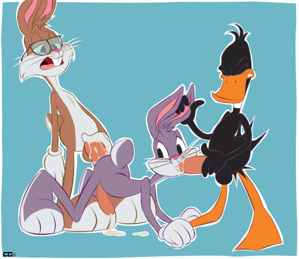 crazedg, bugs bunny, daffy duck, rodney rabbit, looney tunes, the looney tu...