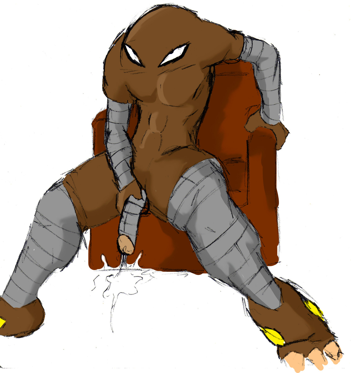 hitmonlee, nintendo, color, male, male only, penis, pokemon, single male, solo, 