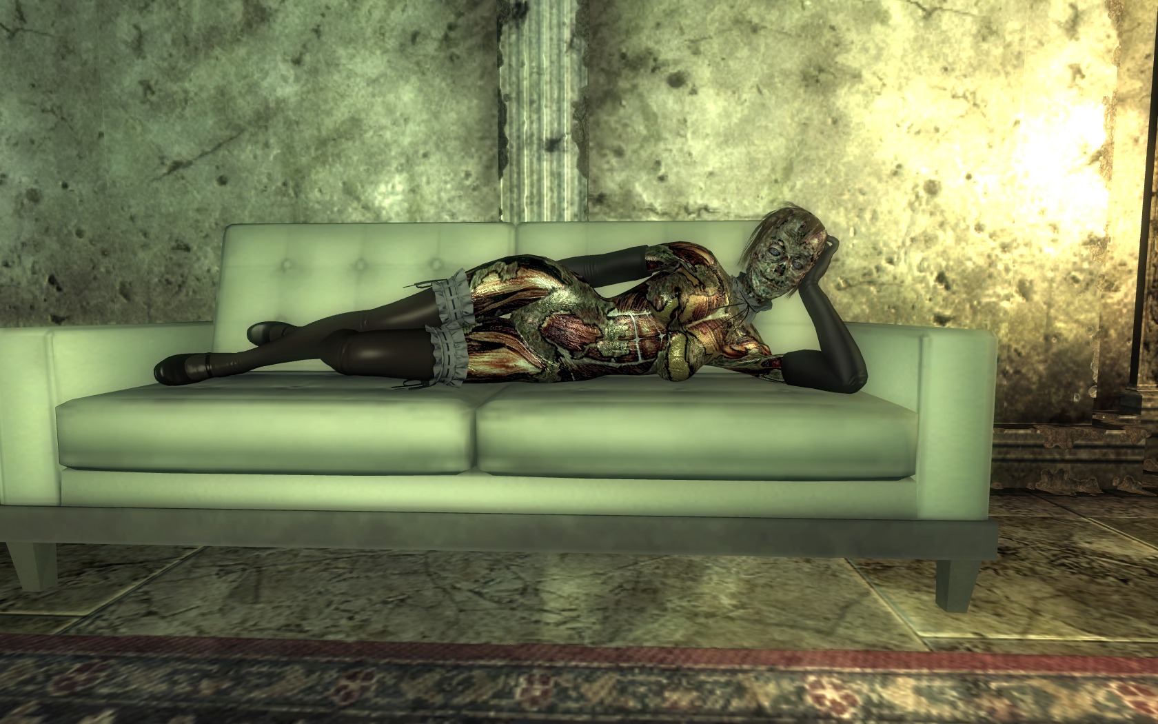 fallout 4 спать на диване