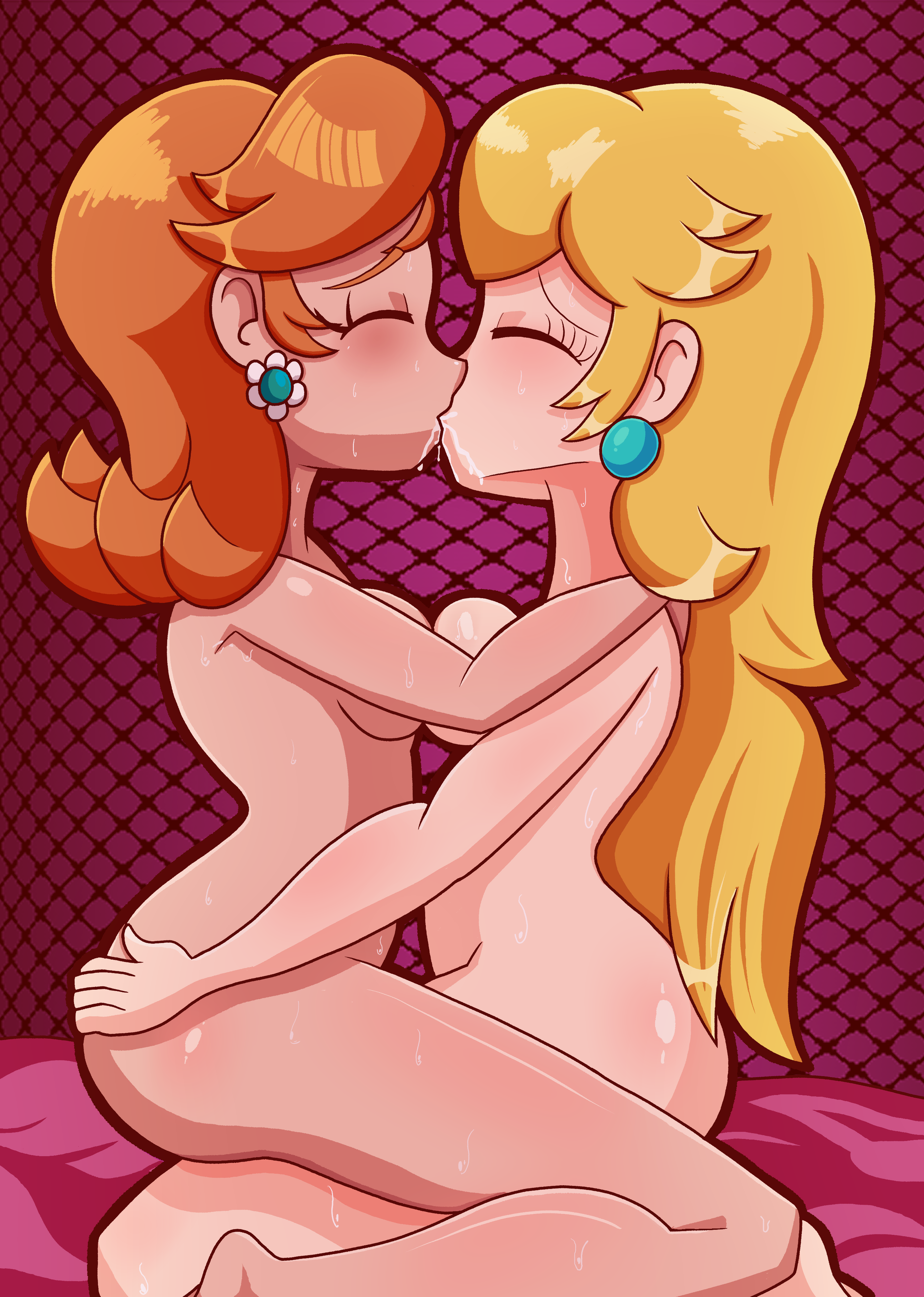 Peach and daisy lesbian porn