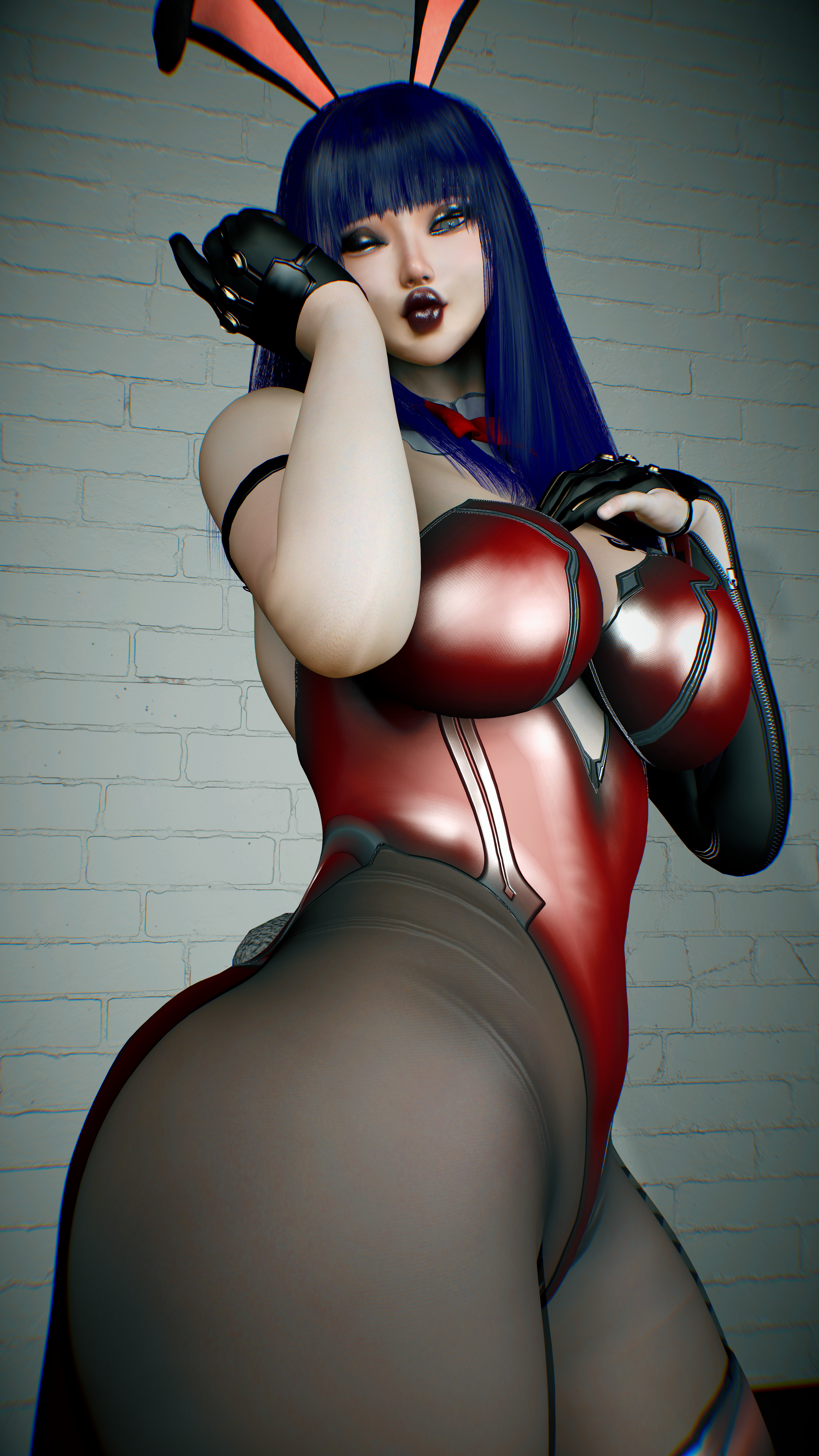 1girls 3d 4k big_breasts black_eyeshadow black_lipstick blacked bowtie breasts breasts_bigger_than_head bunny_ears bunnysuit chromatic_aberration crashbanditkut eyelashes eyeliner eyeshadow female female_focus gloves hair hi_res high_resolution highres hyuuga_hinata kissing light-skinned_female light_skin lips lipstick looking_at_viewer makeup medium_hair naruto naruto_(series) naruto_shippuden one_eye_closed pantyhose puckered_lips purple_hair qos qos_tattoo queen_of_spades queen_of_spades_symbol queen_of_spades_tattoo solo spade_tattoo straps thick thick_thighs virt-a-mate virtamate white_eyes