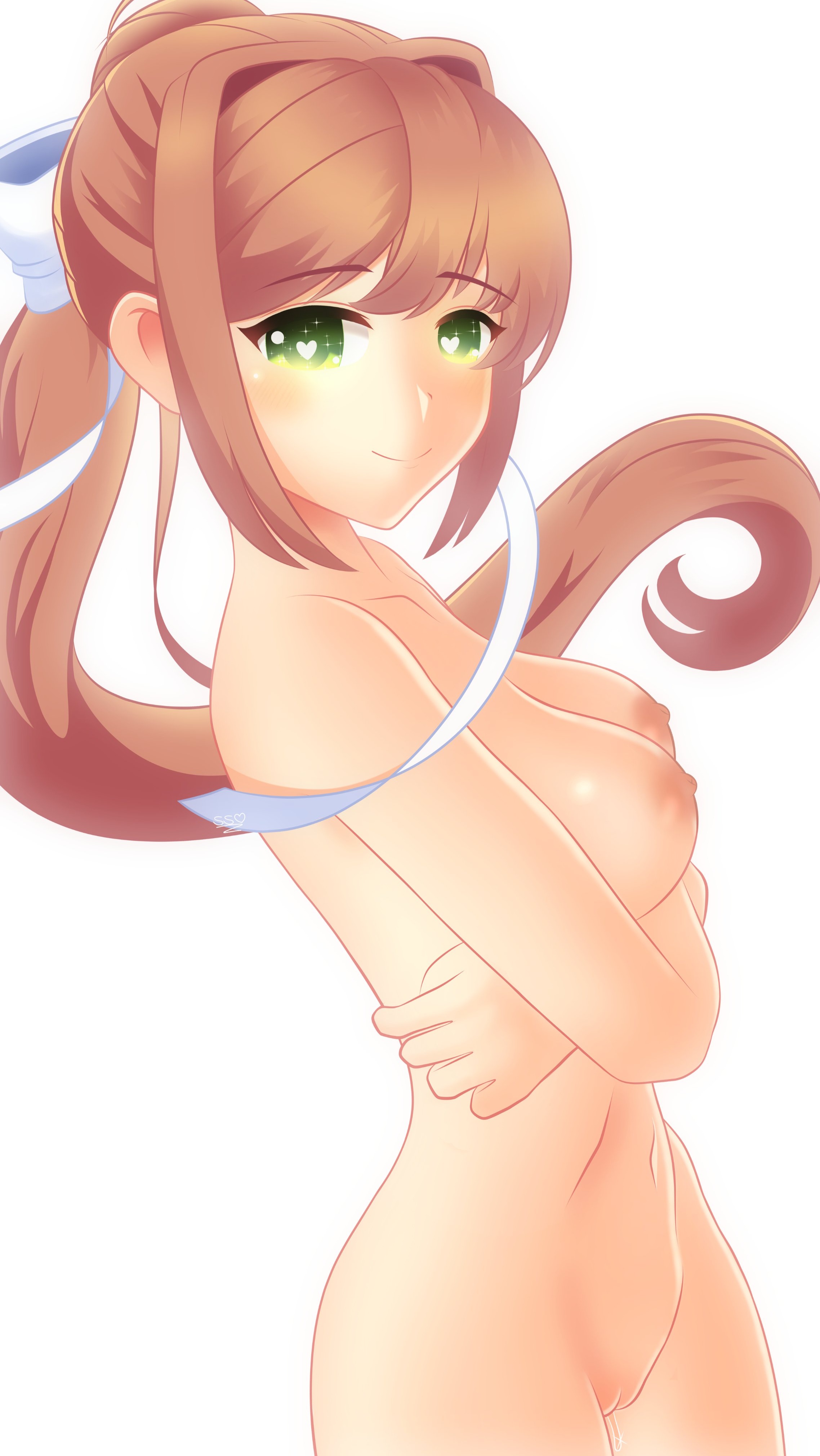 monika, monika (doki doki literature club), doki doki literature club, 1gir...