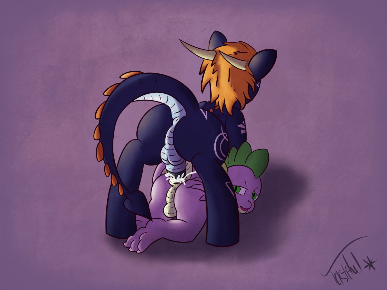 original character, spike (mlp), friendship is magic, my little pony, anal, anus, dragon, equine, horse, hybrid, penis, pony, 
