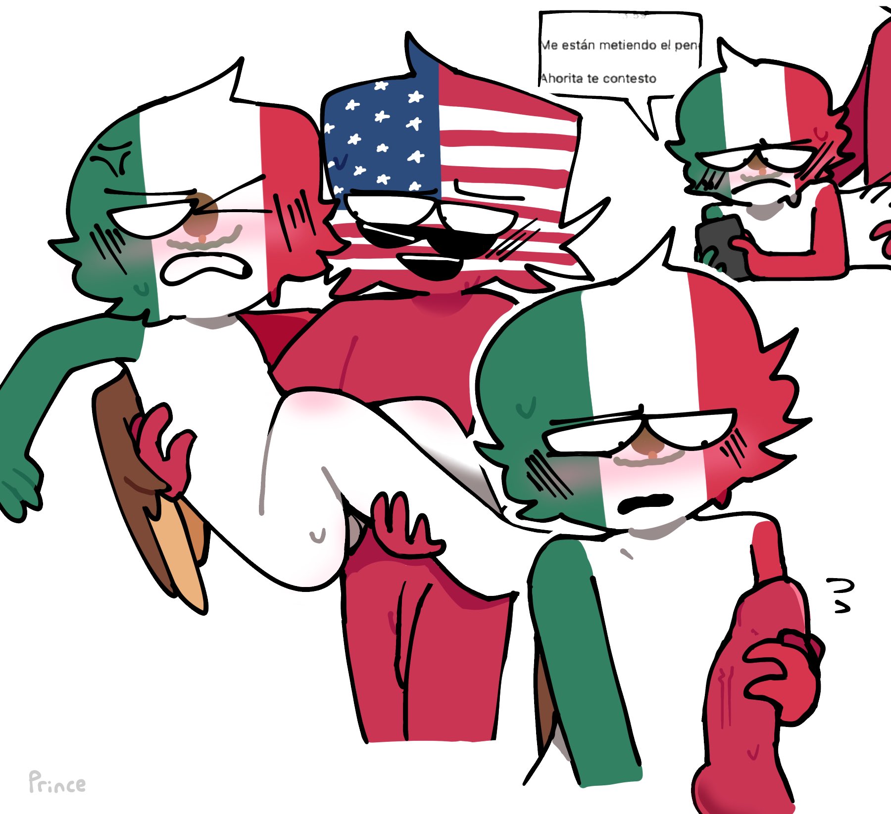 Countryhumans mexico x usa