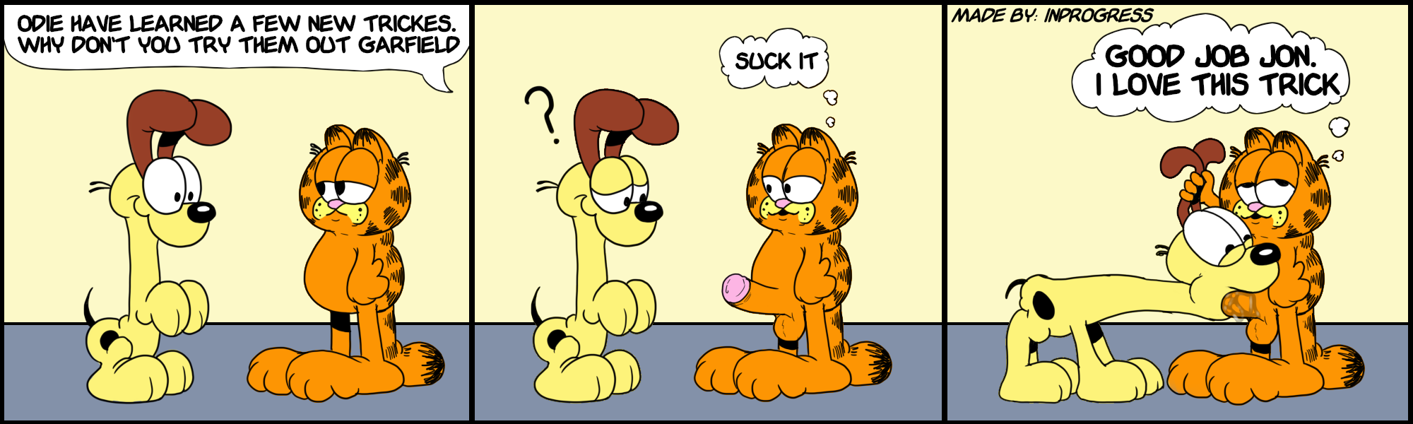 Garfield and odie huge dick