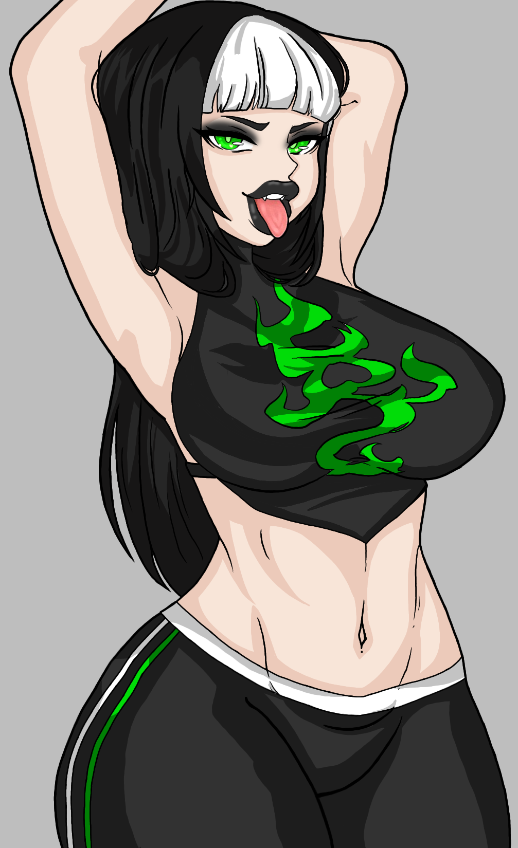 juri han, street fighter, big ass, big breasts, goth girl, gothic, mommy, sexy, 