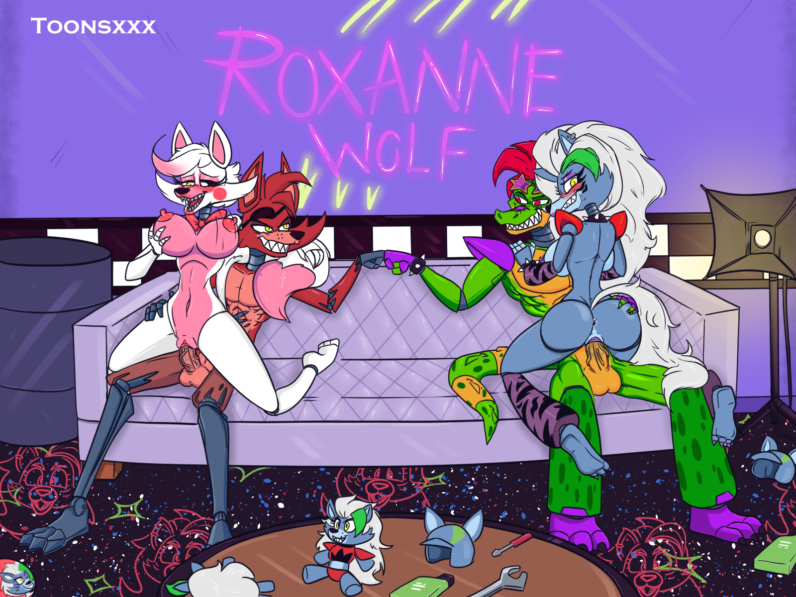 Rule34 - If it exists, there is porn of it / foxy (fnaf), mangle (fnaf),  roxanne wolf (fnaf) / 5375154