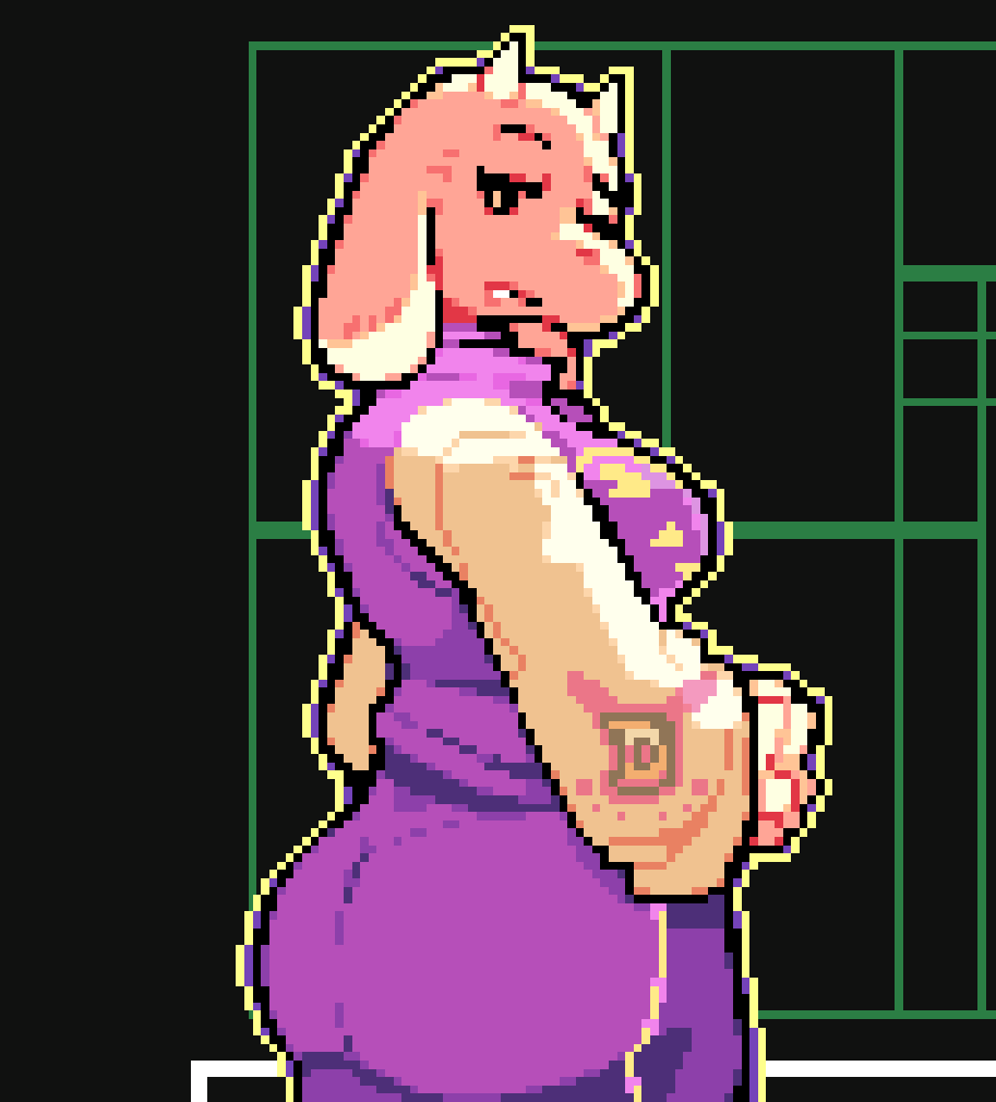 1anthro 1furry 1girls 2d 2d_(artwork) 2d_artwork amazing_art_style anthro anthro_only anthro_solo artist_logo artist_signature ass ass_focus bbw bbw_mom breasts chubby chubby_anthro chubby_female chubby_furry clothed clothed_female clothing ditchu ditchuart dress eyebrows female female_focus female_only fur furry furry_female furry_only goat goat_girl goat_horns goat_humanoid horns horns_girl long_dress looking_back mature_female no_sex not_porn older_female pixel_(artwork) pixel_art pixelated purple_clothing safe safe_for_work sfw solo solo_anthro solo_female solo_focus toby_fox toriel toriel_(undertale) two-tone_clothing undertale undertale_(series) video_game video_game_character video_game_franchise video_games white_clothing