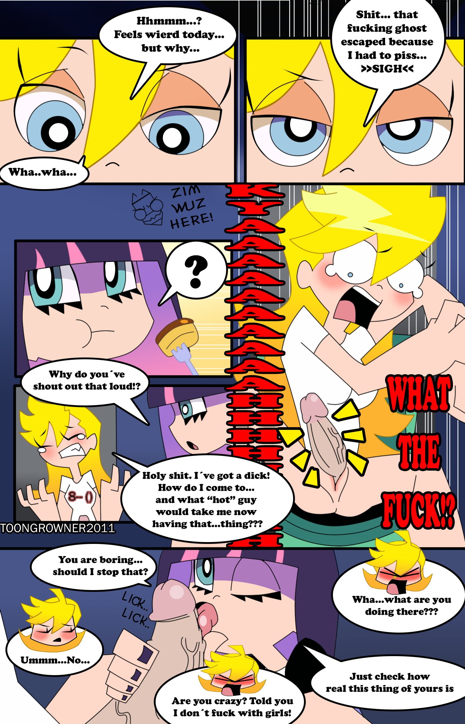 Rule34 - If it exists, there is porn of it / toongrowner, panty (psg),  stocking (psg), zim / 3117363