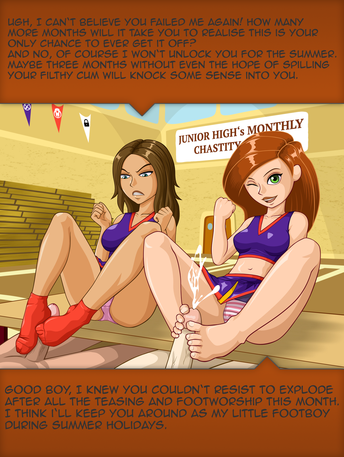 Cheerleader porn caption