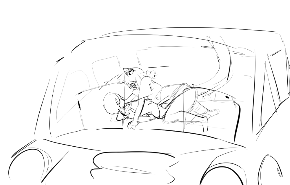 anonymous artist, virtual youtuber, sketch, white background, 1boy, 2025, backseat, blush, car, cat ears, cat girl, cat tail, duo, female, female on top, glasses, indie virtual youtuber, inside, inside car, lying on back, male, male/female, male on bottom, minikomew, raised tail, vedal987, vtuber, x-ray, 