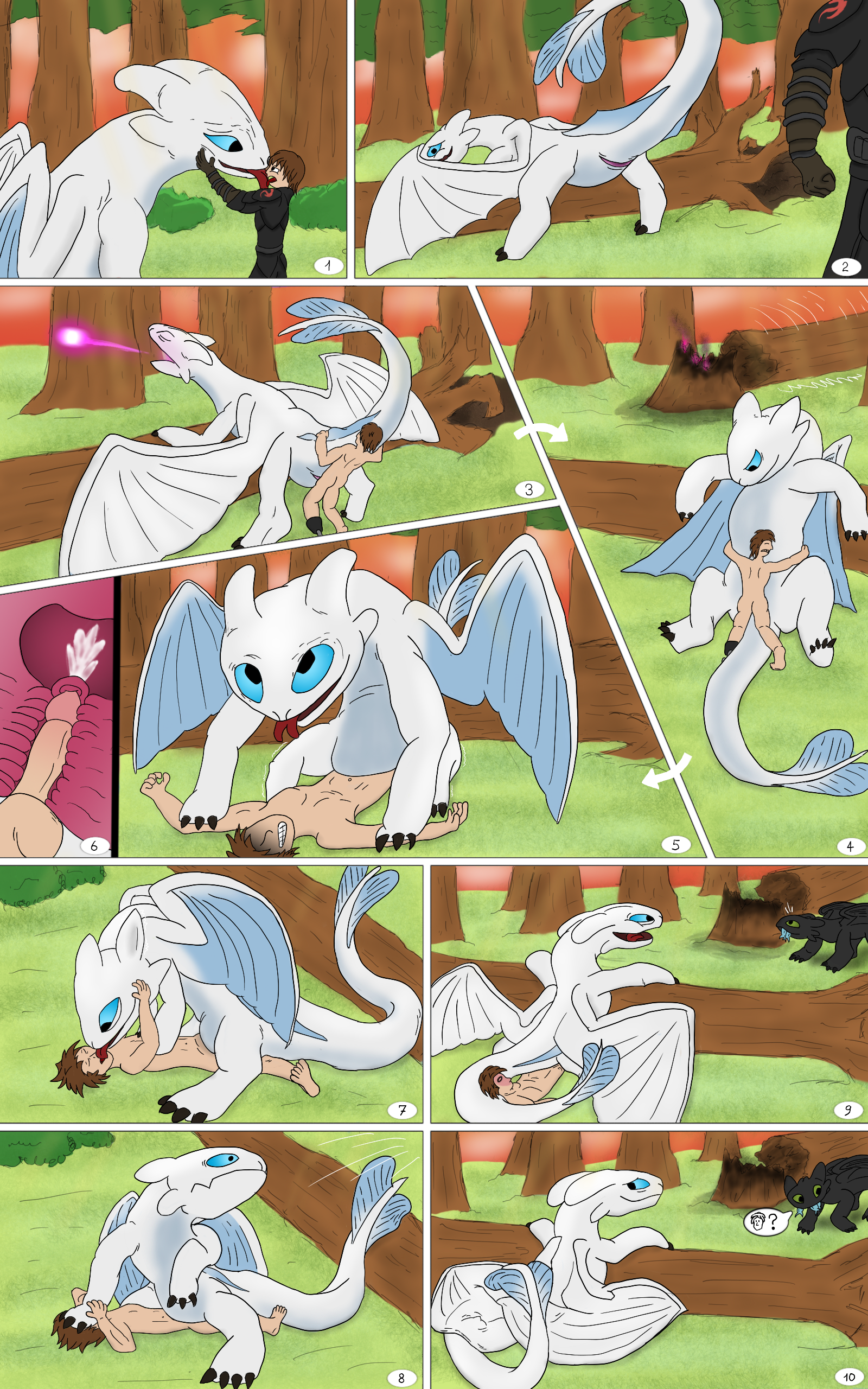 Hiccup x light fury