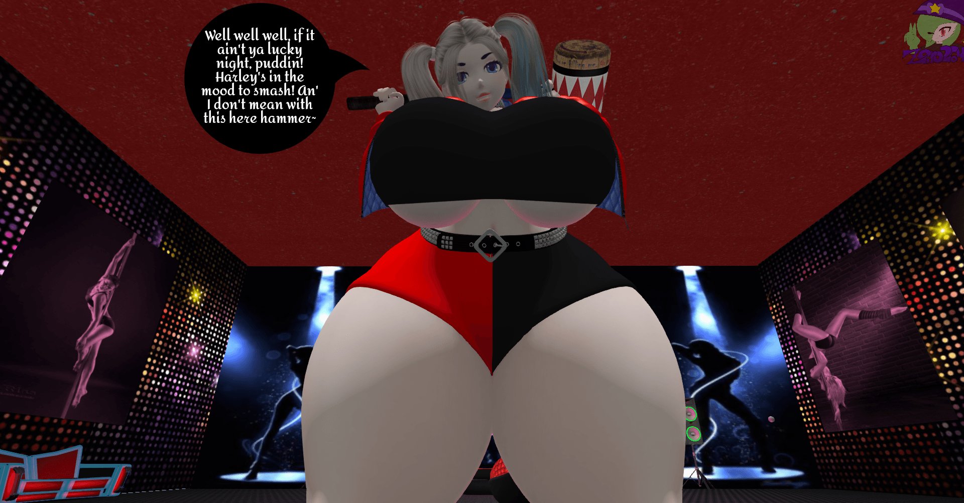 harley quinn, tagme, big breasts, breasts, female, zer0264, 