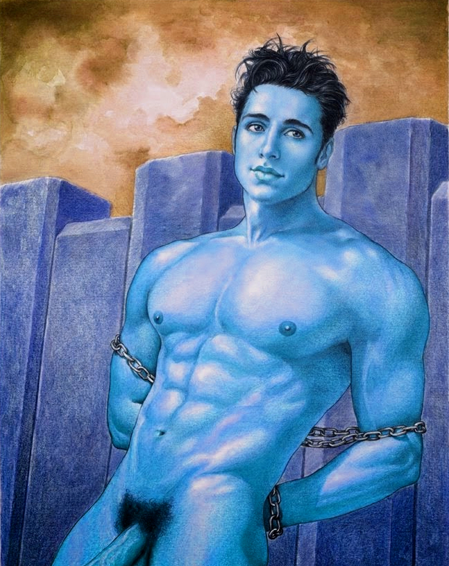 krishna, hindu, hindu mythology, mythology, religion, religious, blue body, blue nipples, blue skin, bondage, chained, chains, completely naked, completely naked male, completely nude, completely nude male, cute male, deity, gay, god, gods, hinduism, homosexual, male, male only, naked, naked male, nude, nude male, restrained, restrained arms, restraint, restraints, 