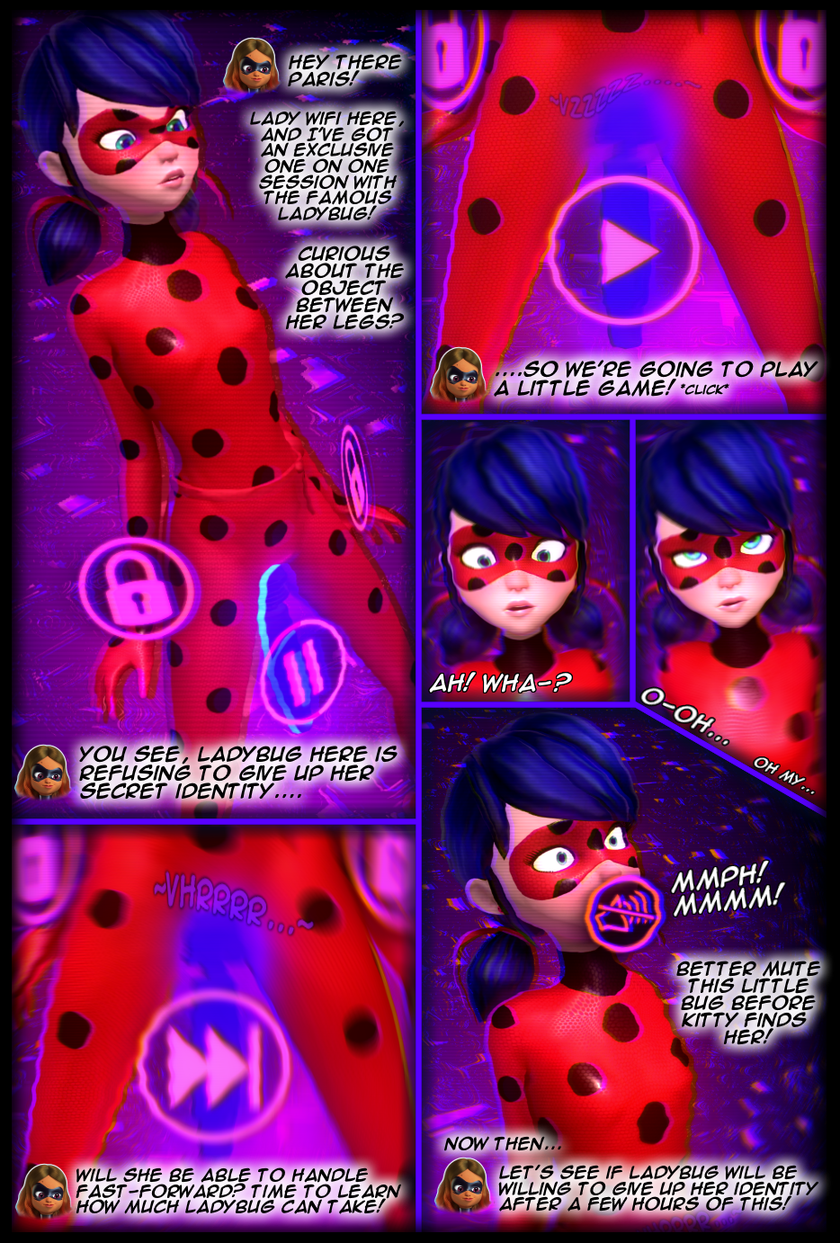 ladybug (character), marinette cheng, miraculous ladybug, 3d, comic, bondag...