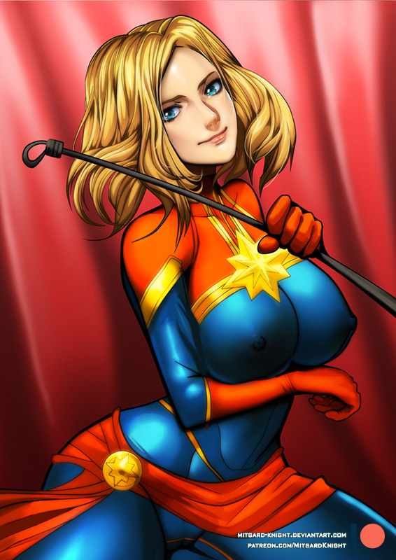 mitgard-knight, captain marvel, carol danvers, avengers, marvel, big breast...