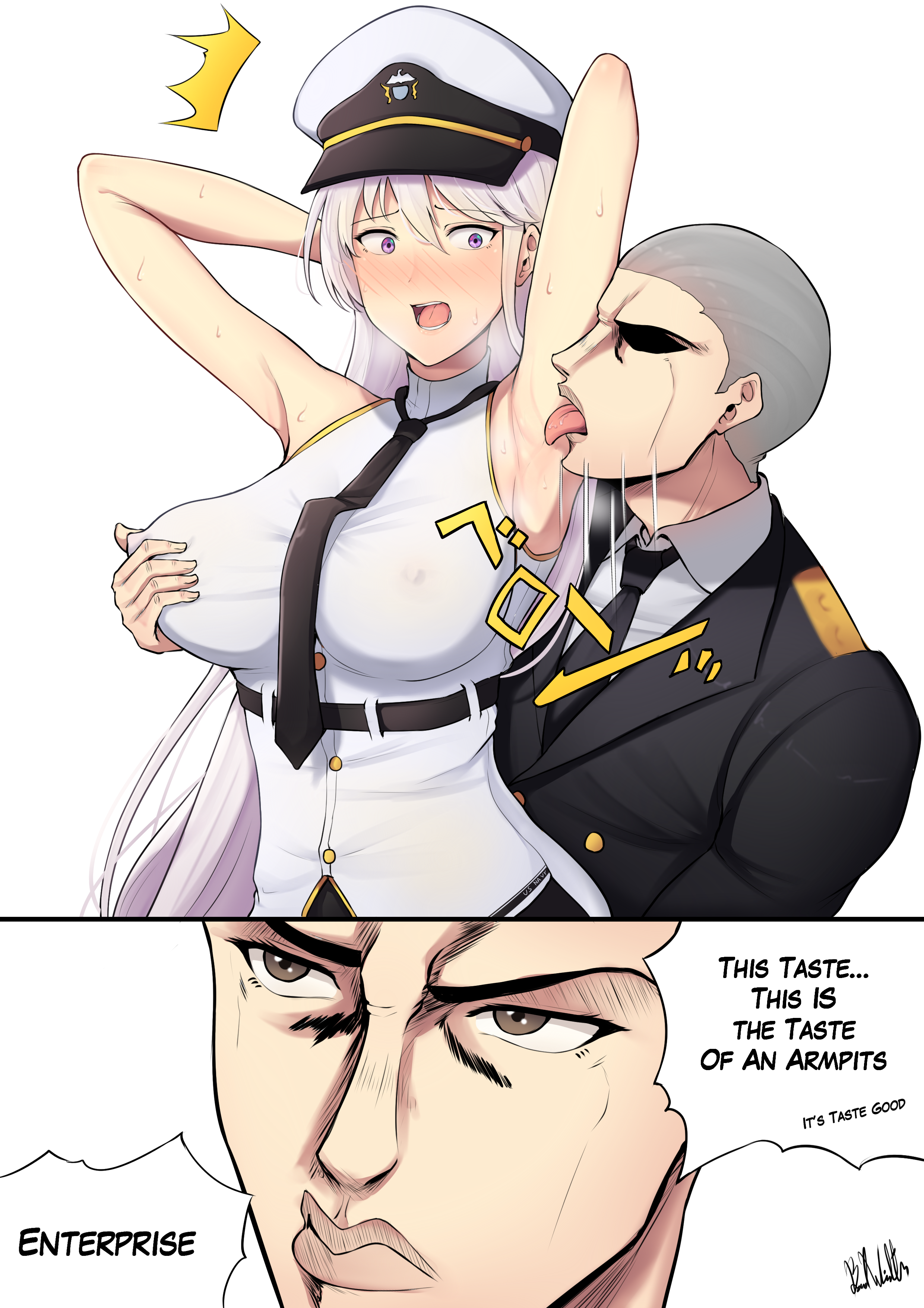 Rule34 - If it exists, there is porn of it / band-width, commander (azur  lane), enterprise (azur lane) / 3225492