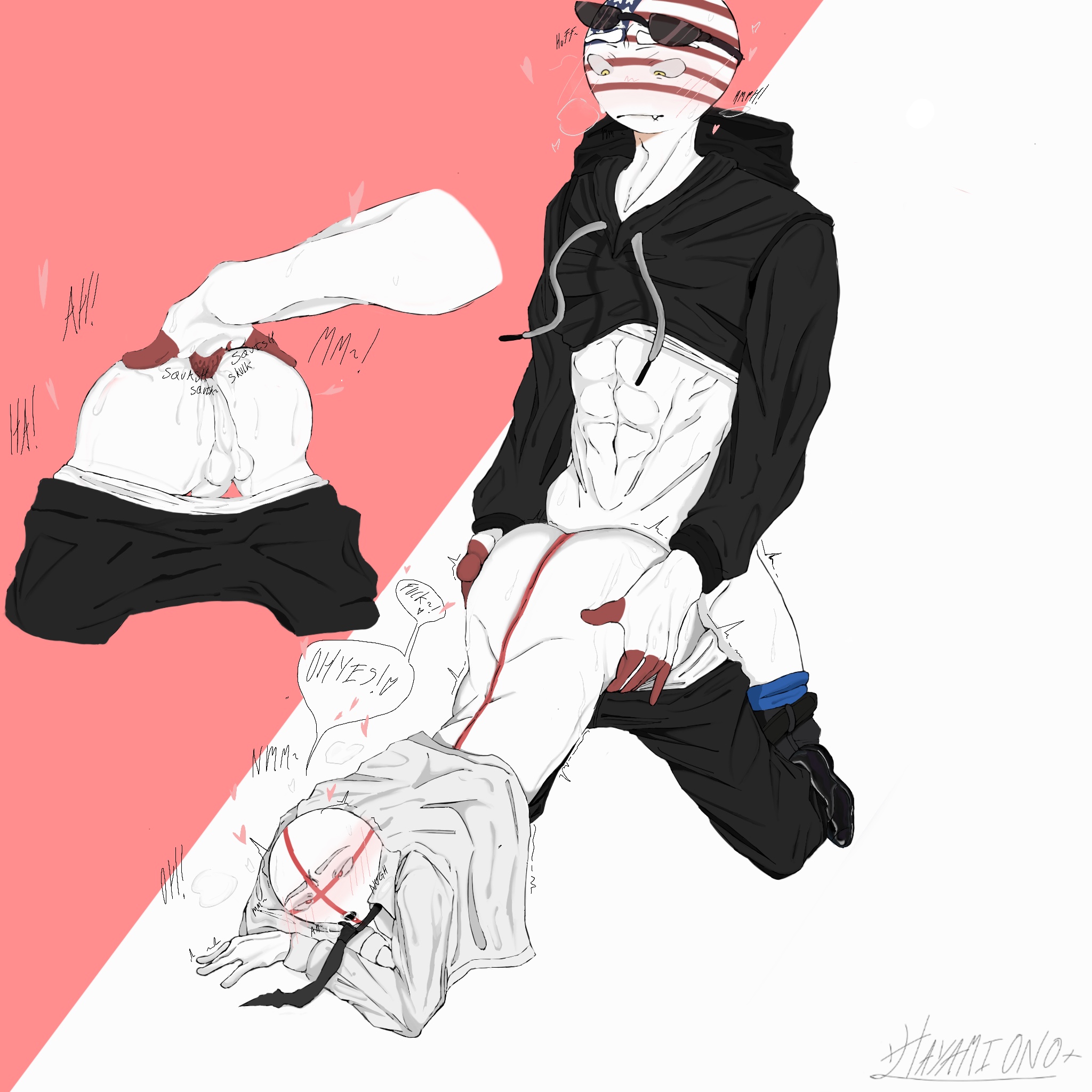 united states of america (countryhumans), countryhumans, american flag, ass, ass focus, blush, breath, breathing, breathing heavily, clothed, clothing, countryhuman, doggy style, doggy style position, england, england (countryhumans), fingering, gay, gay anal, gay domination, gay sex, heart, intense sex, moan, moaning, moaning in pleasure, penetration, penis in ass, pounding, suit, sunglasses, sunglasses on head, sweat, sweating, sweaty, unbuckled, unbuckled belt, unbuttoned, 