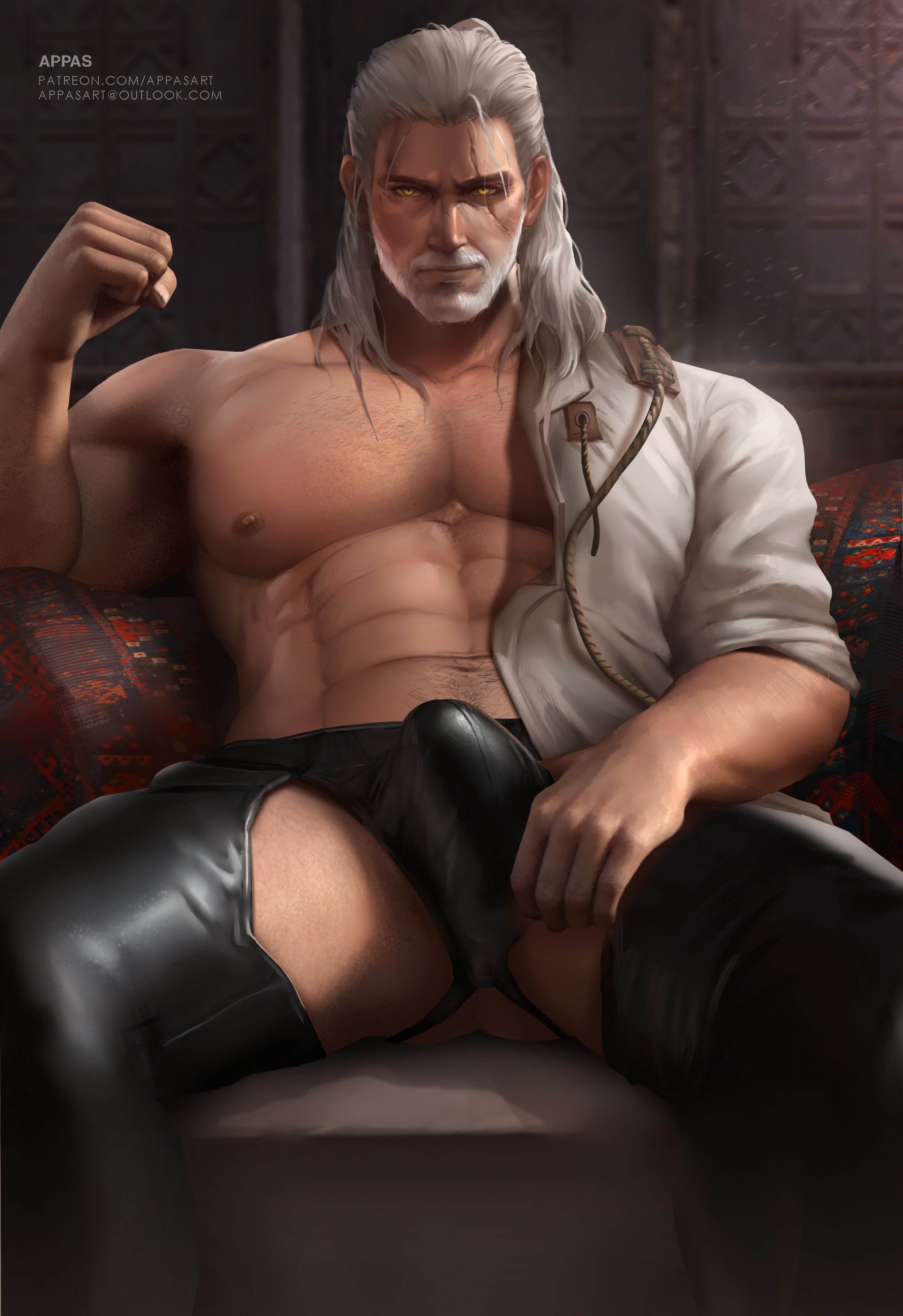 Rule34 - If it exists, there is porn of it / appasart, geralt of rivia / 38...